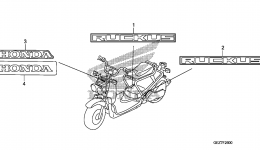 Эмблемы, наклейки для скутера HONDA NPS50S A2008 г. 