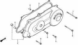 LEFT SIDE COVER for скутера HONDA NQ50 A1986 year 