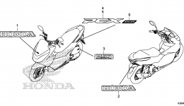 MARK / EMBLEM для скутера HONDA WW150 AC2015 г. 