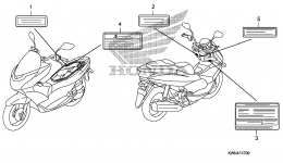 CAUTION LABEL for скутера HONDA PCX125 A2011 year 