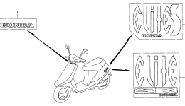 Эмблемы, наклейки для скутера HONDA SA50 A2001 г. 