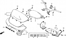 HANDLE COVER for скутера HONDA CH150 A1987 year 