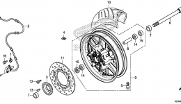 FRONT WHEEL for скутера HONDA NSS300A AC2015 year 