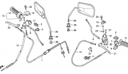 HANDLE SWITCHES / CABLES / MIRRORS / для скутера HONDA SA50 A2000 г. 