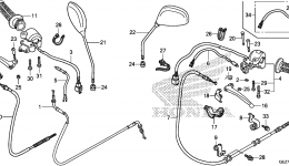 HANDLE LEVER / SWITCH / CABLE for скутера HONDA NPS50 A2009 year 