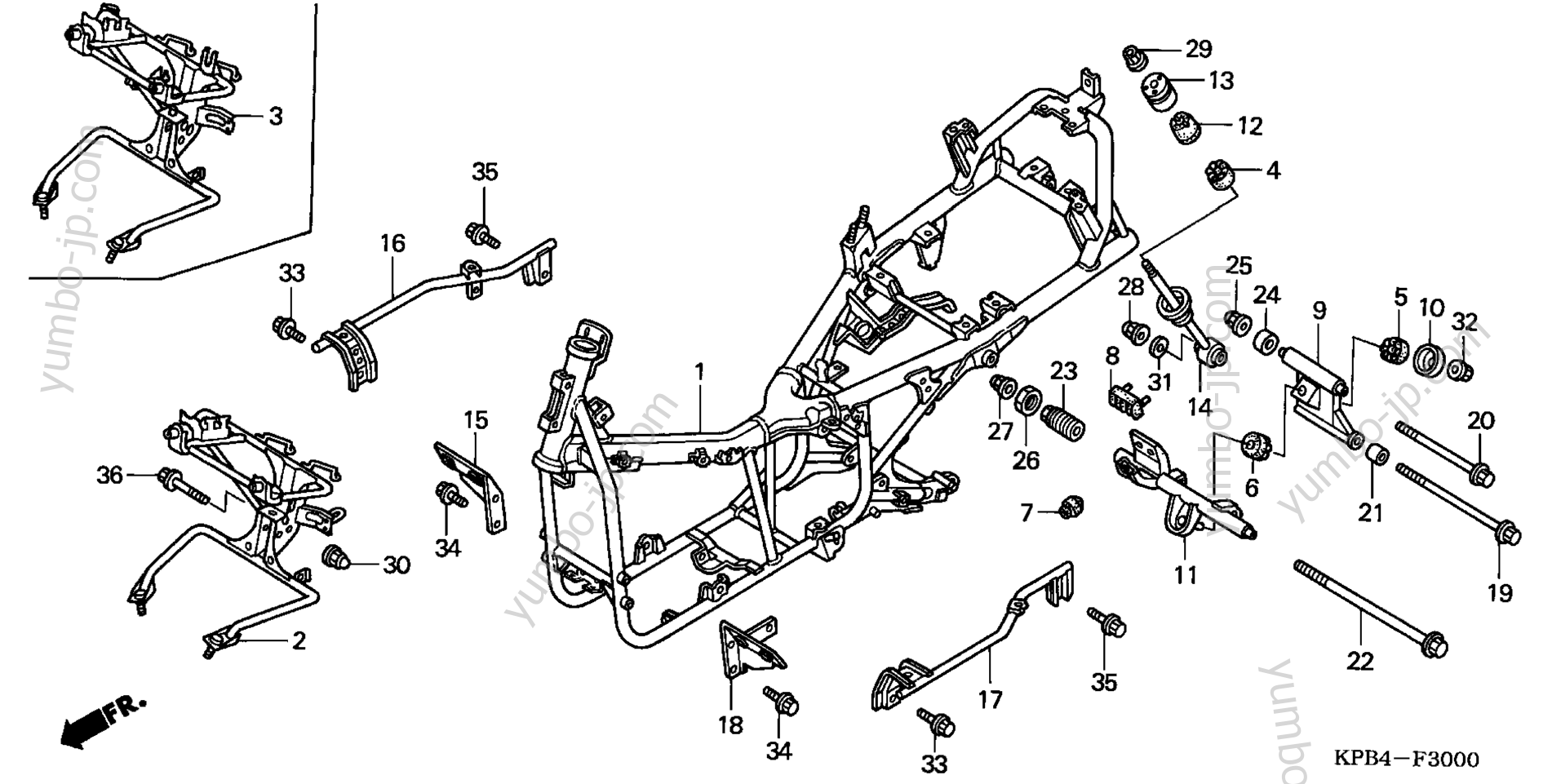 FRAME for scooters HONDA NSS250AS SAC 2004 year