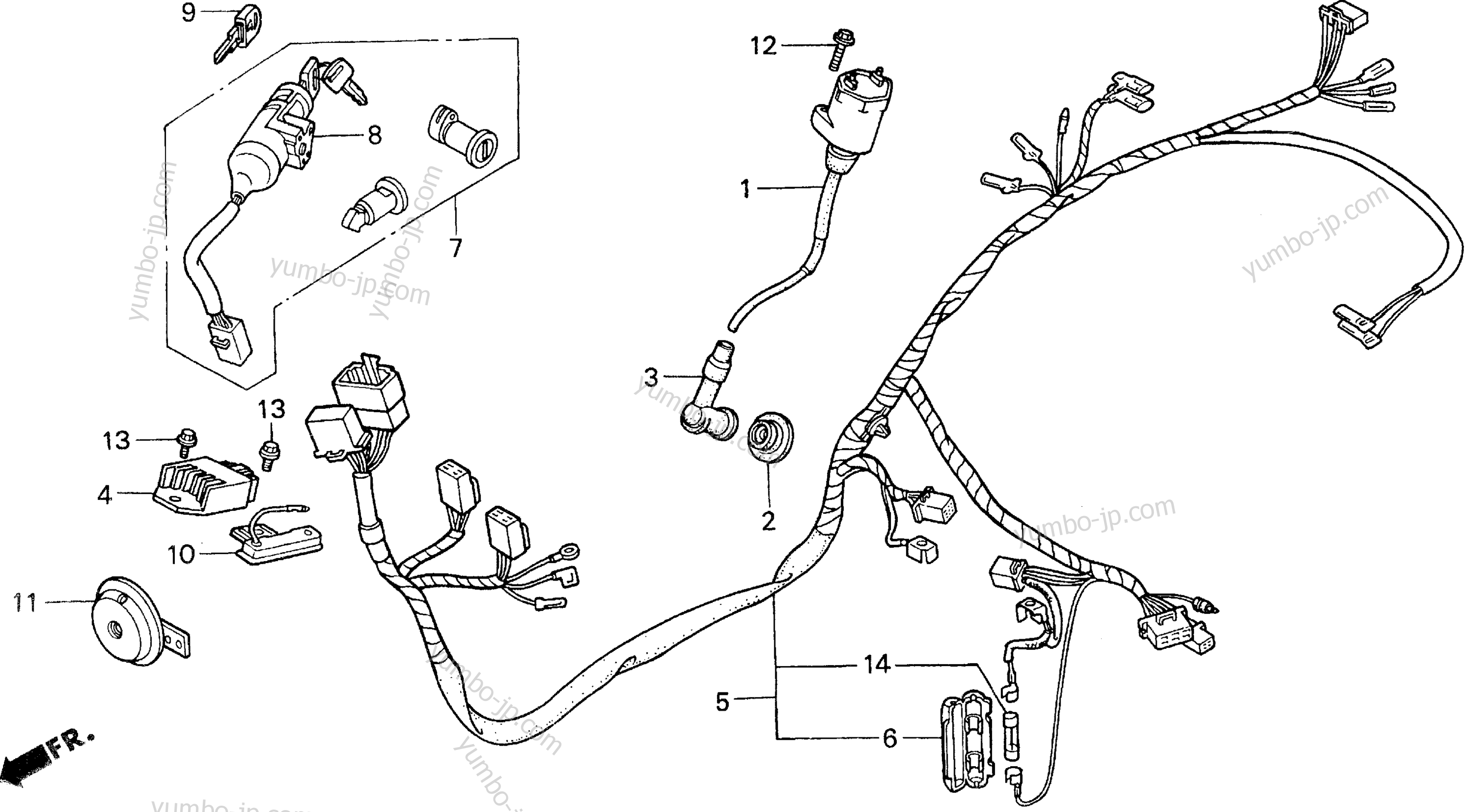 WIRE HARNESS for scooters HONDA SA50 A 2001 year