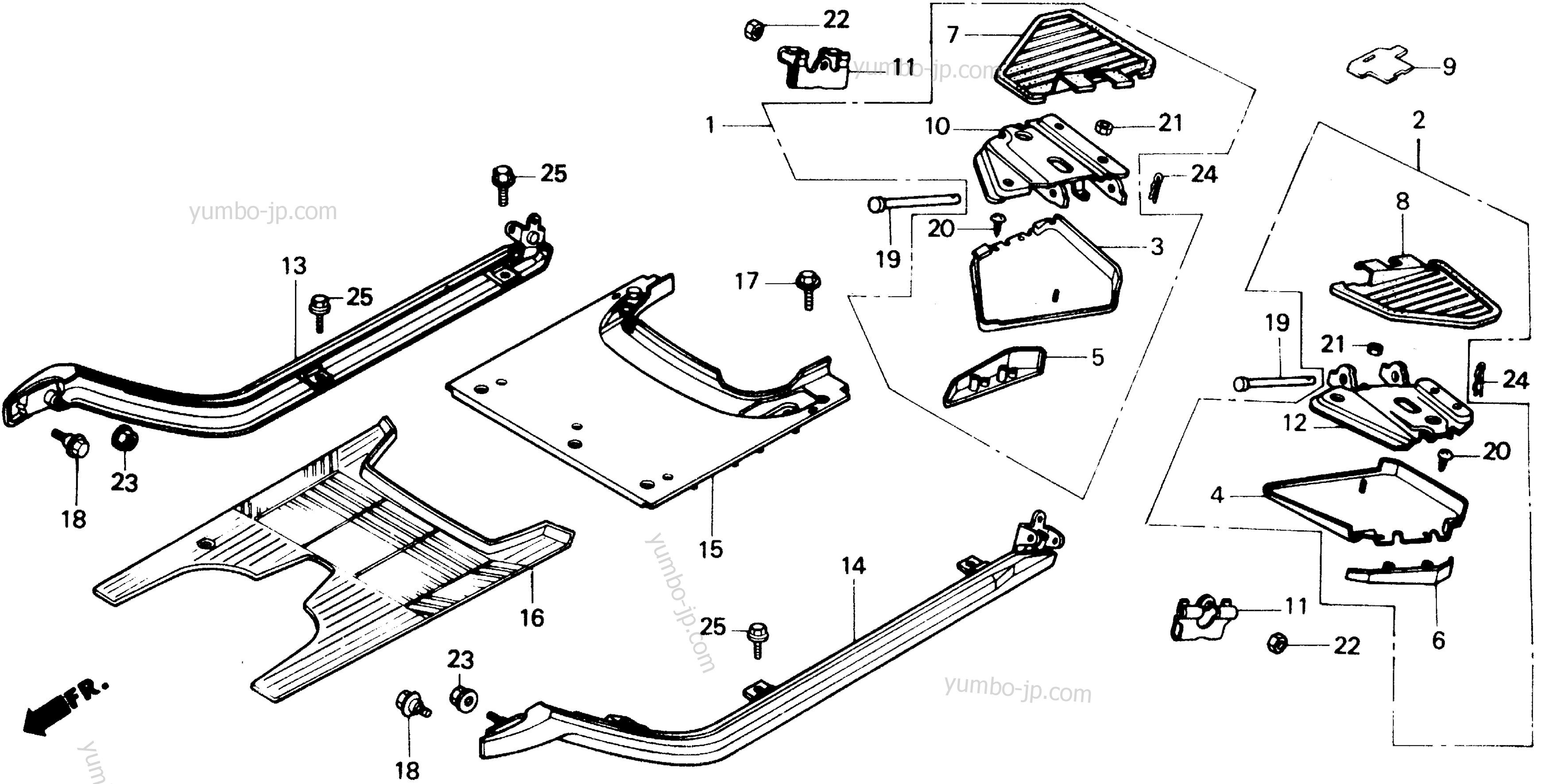 FLOOR PANEL for scooters HONDA CH150D A 1986 year