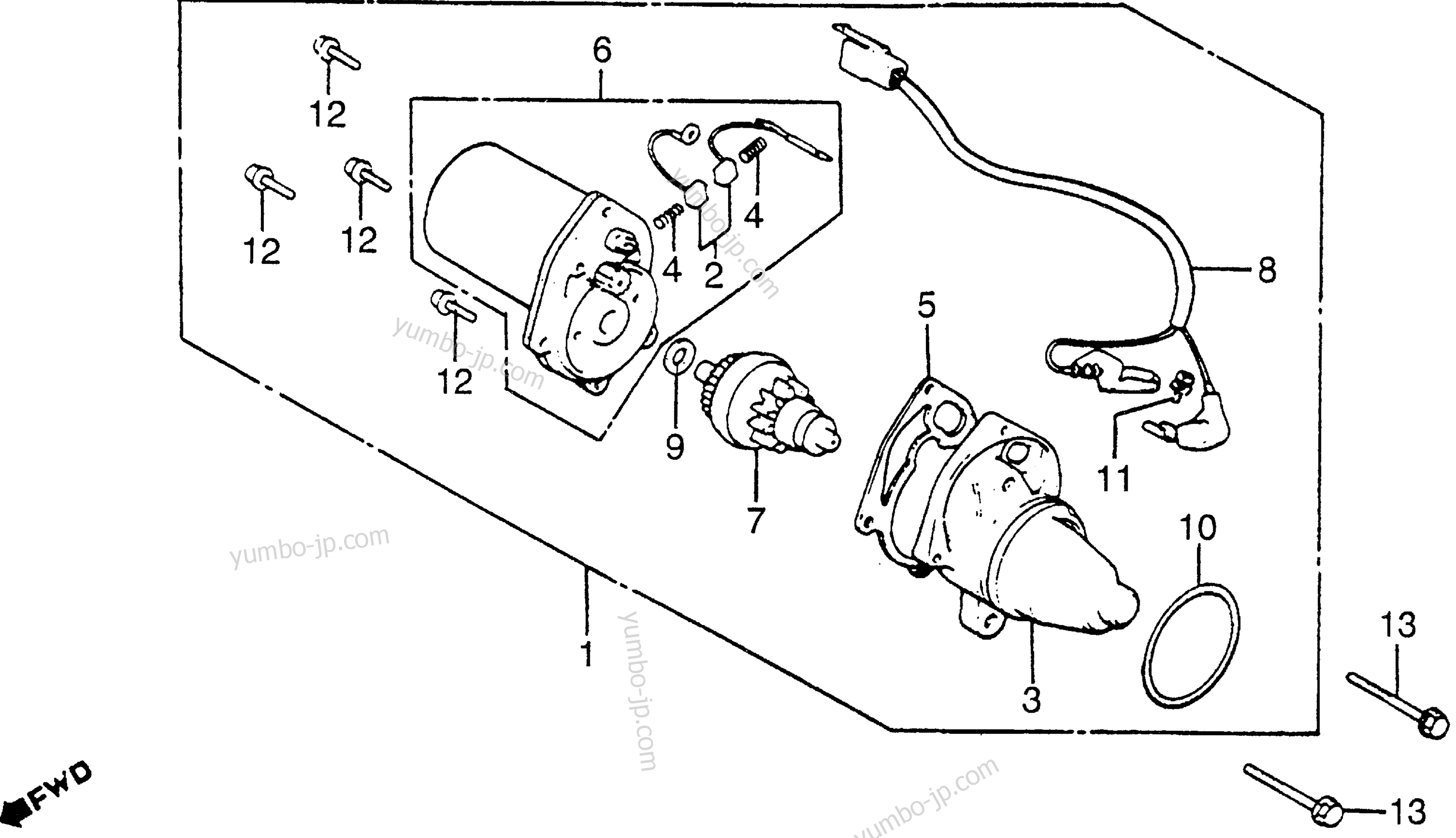 STARTER MOTOR for scooters HONDA NB50M A 1983 year