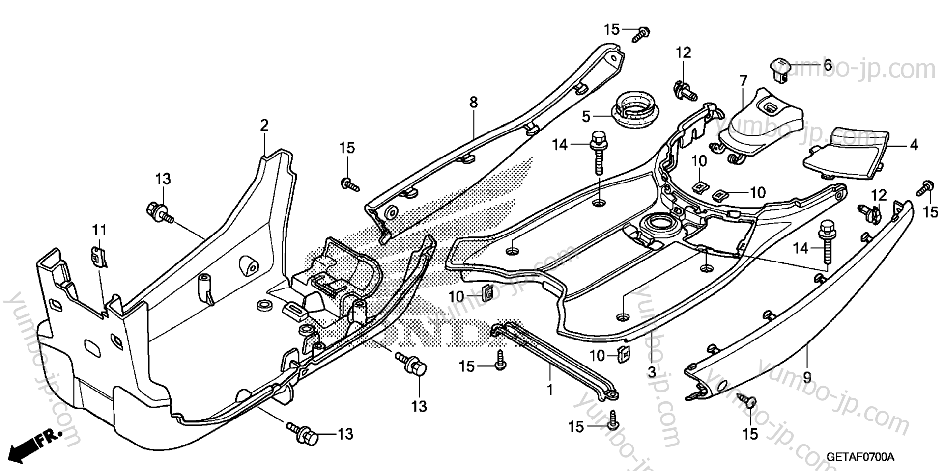 FLOOR STEP for scooters HONDA CHF50S A 2009 year