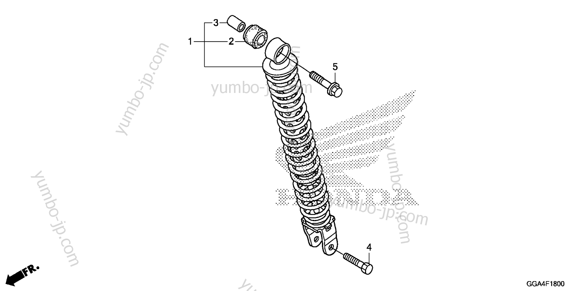 REAR SHOCK ABSORBER for scooters HONDA NPS50 AC 2017 year