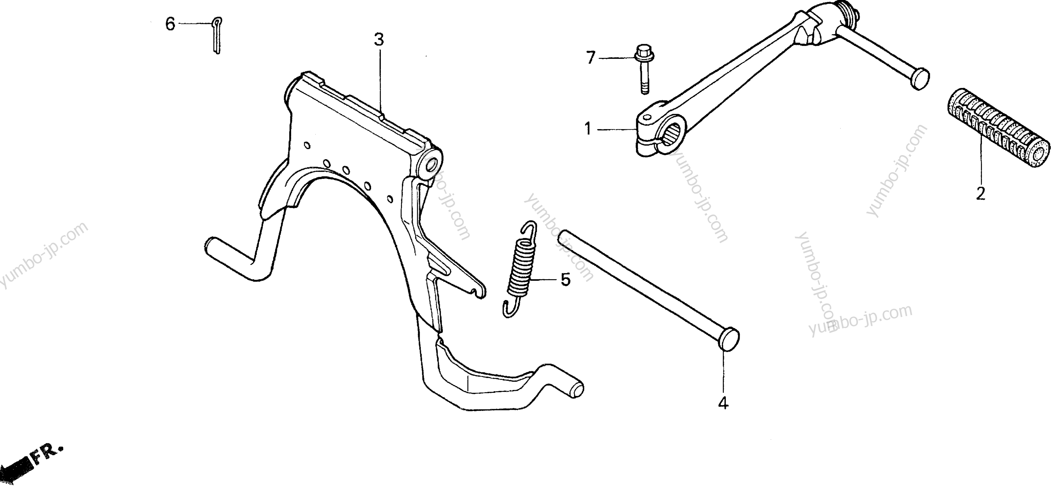 STAND / STARTER ARM for scooters HONDA SA50 A 2001 year