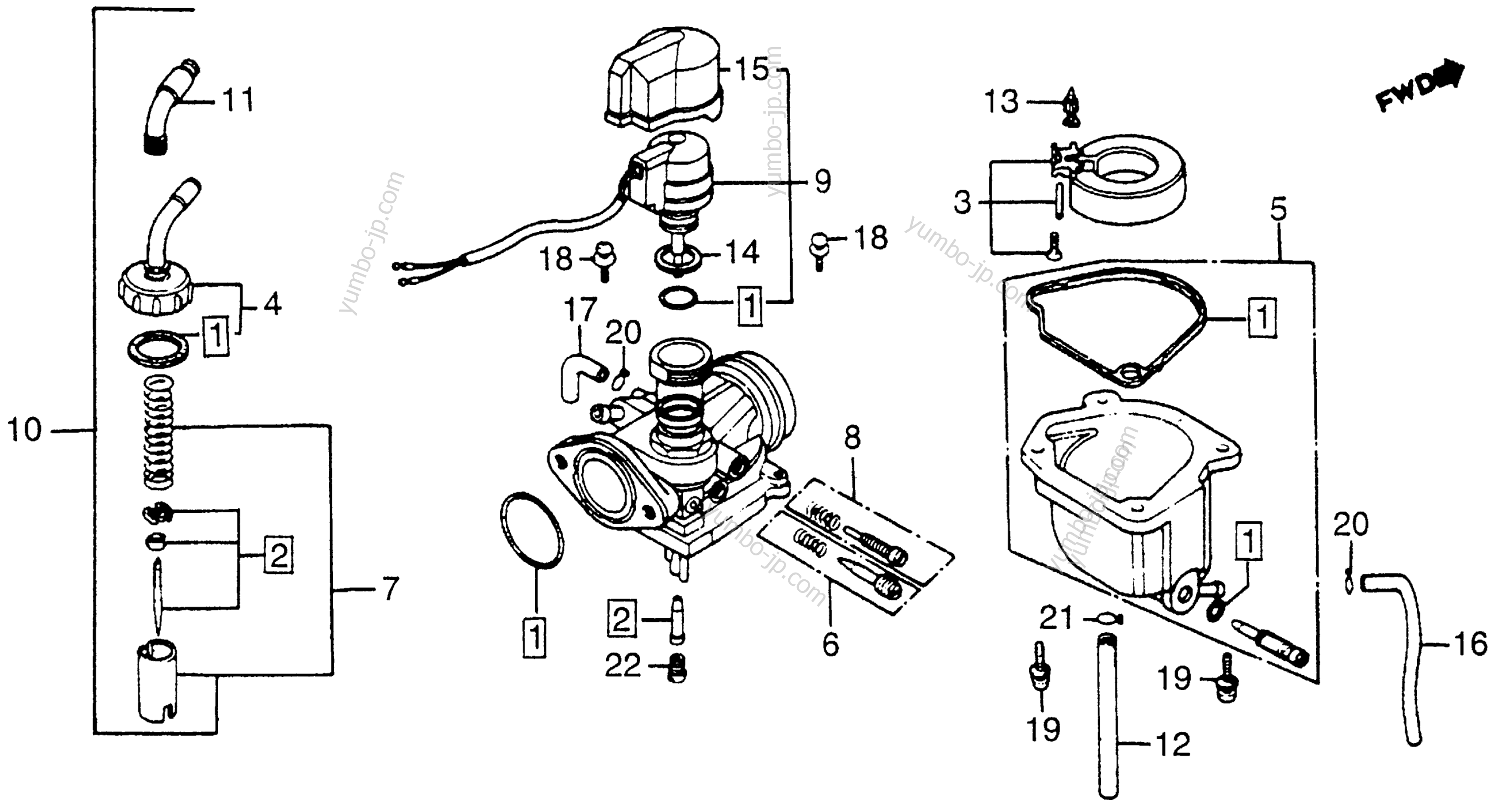 CARBURETOR for scooters HONDA NN50MD A 1984 year