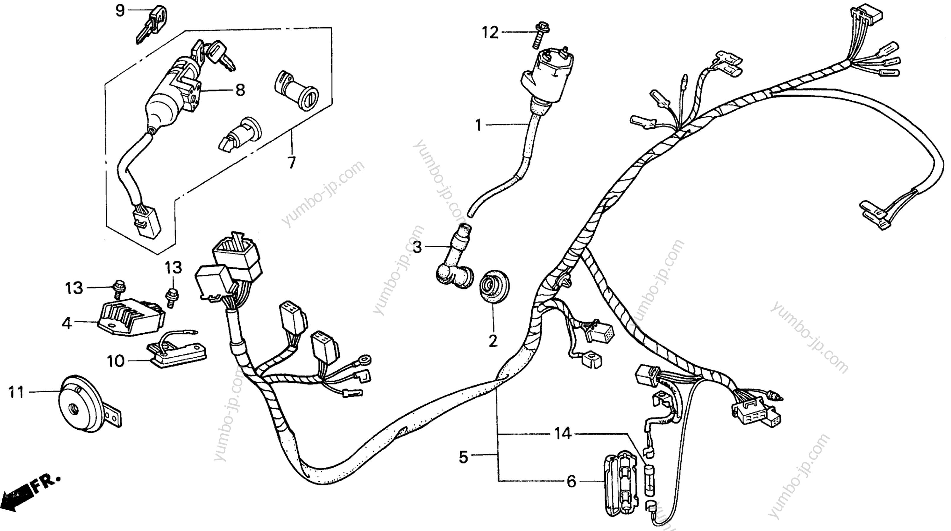 WIRE HARNESS for scooters HONDA SA50P A 1997 year