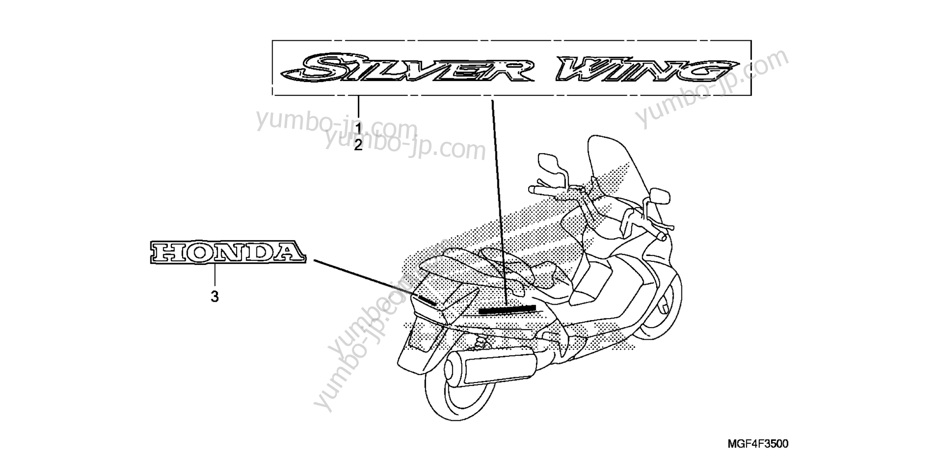 EMBLEM / MARK for scooters HONDA FSC600A AC 2011 year