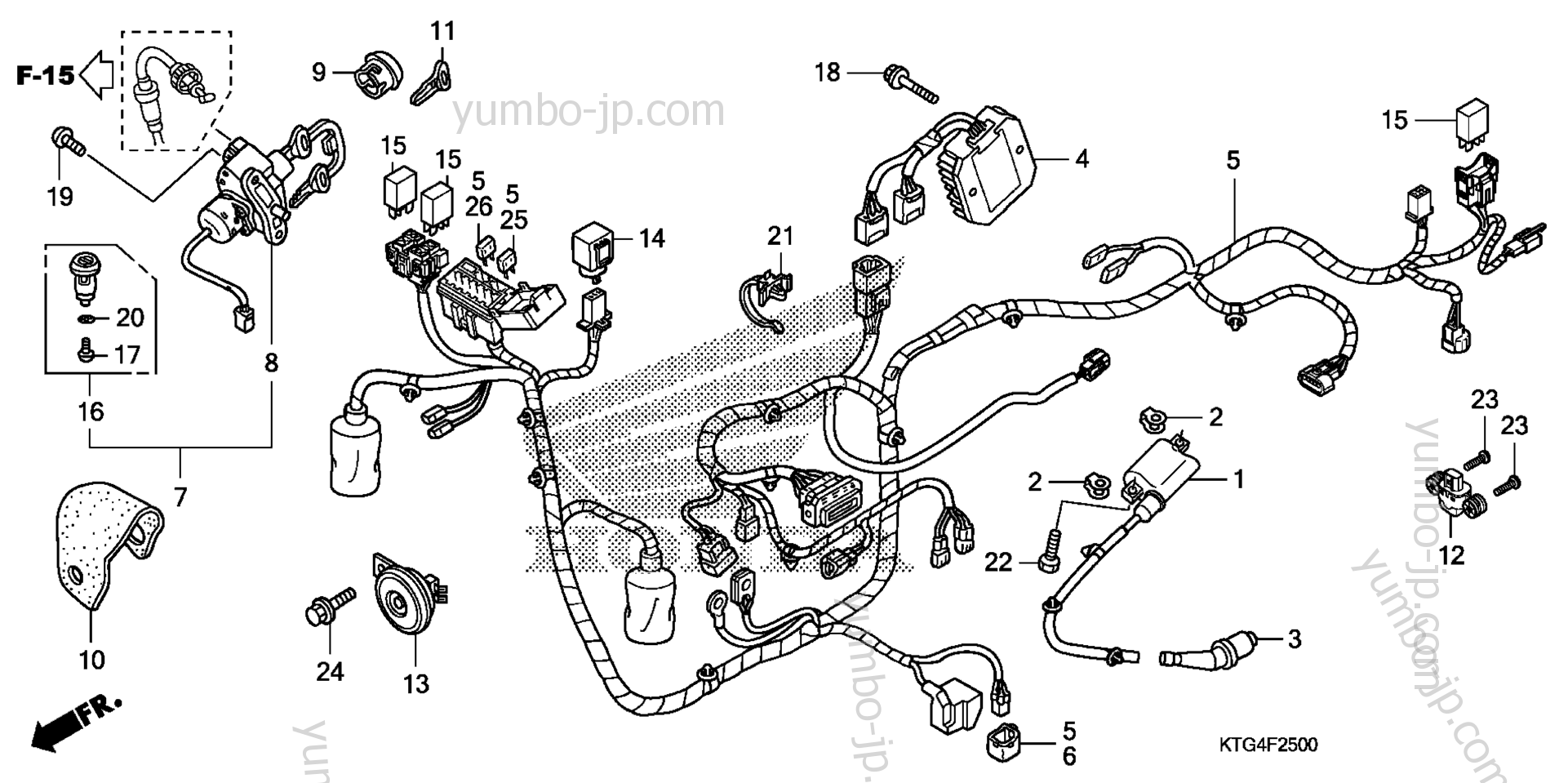 WIRE HARNESS for scooters HONDA SH150I A 2010 year