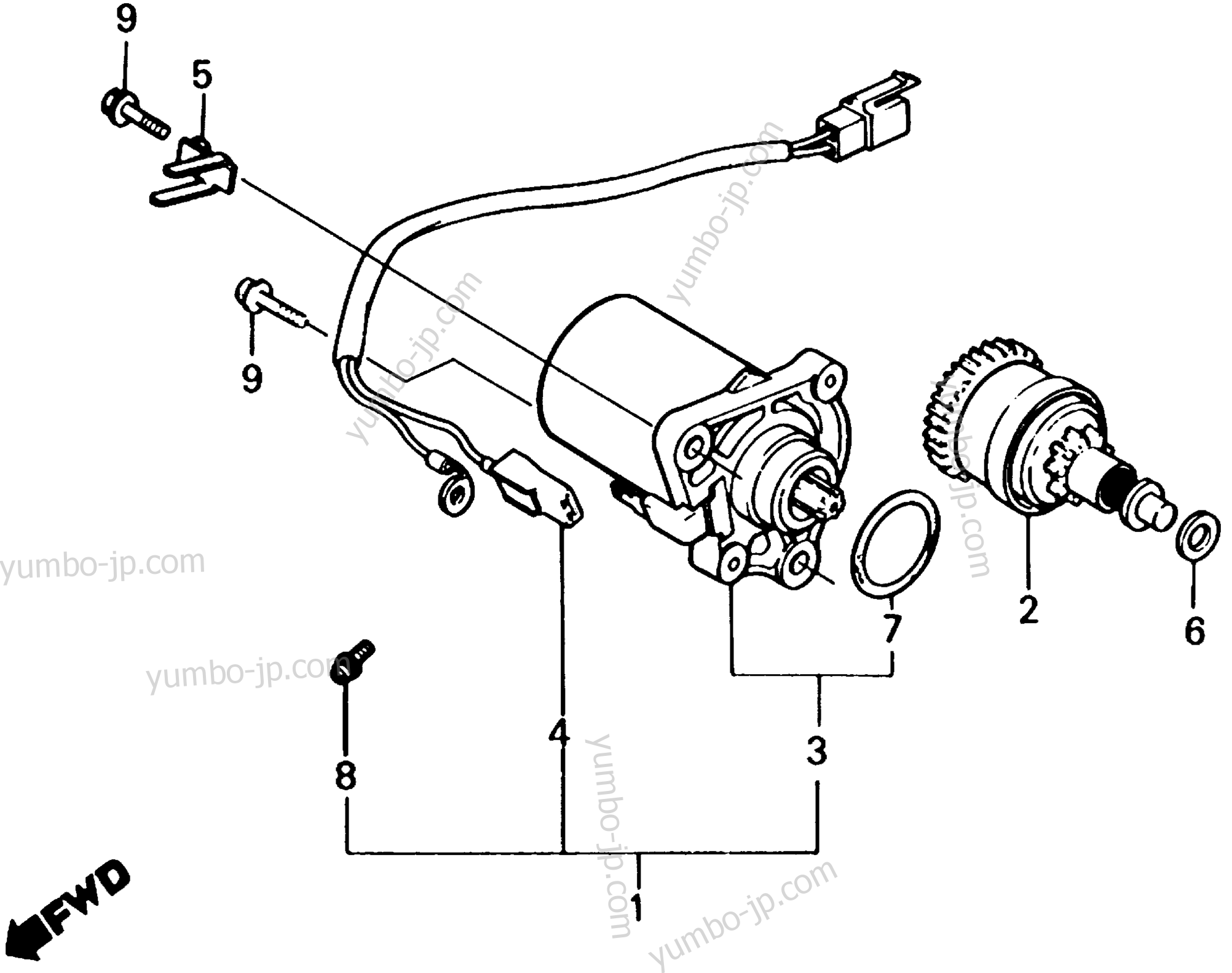 STARTER MOTOR for scooters HONDA NQ50 A 1987 year