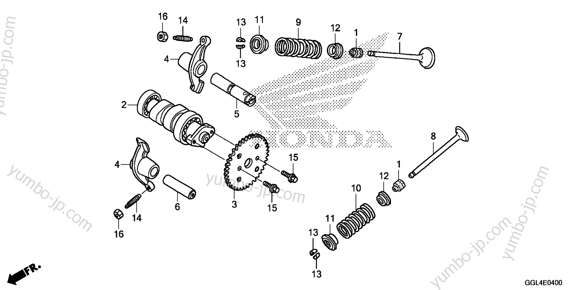 CAMSHAFT / VALVE for scooters HONDA NCH50 2AC 2014 year
