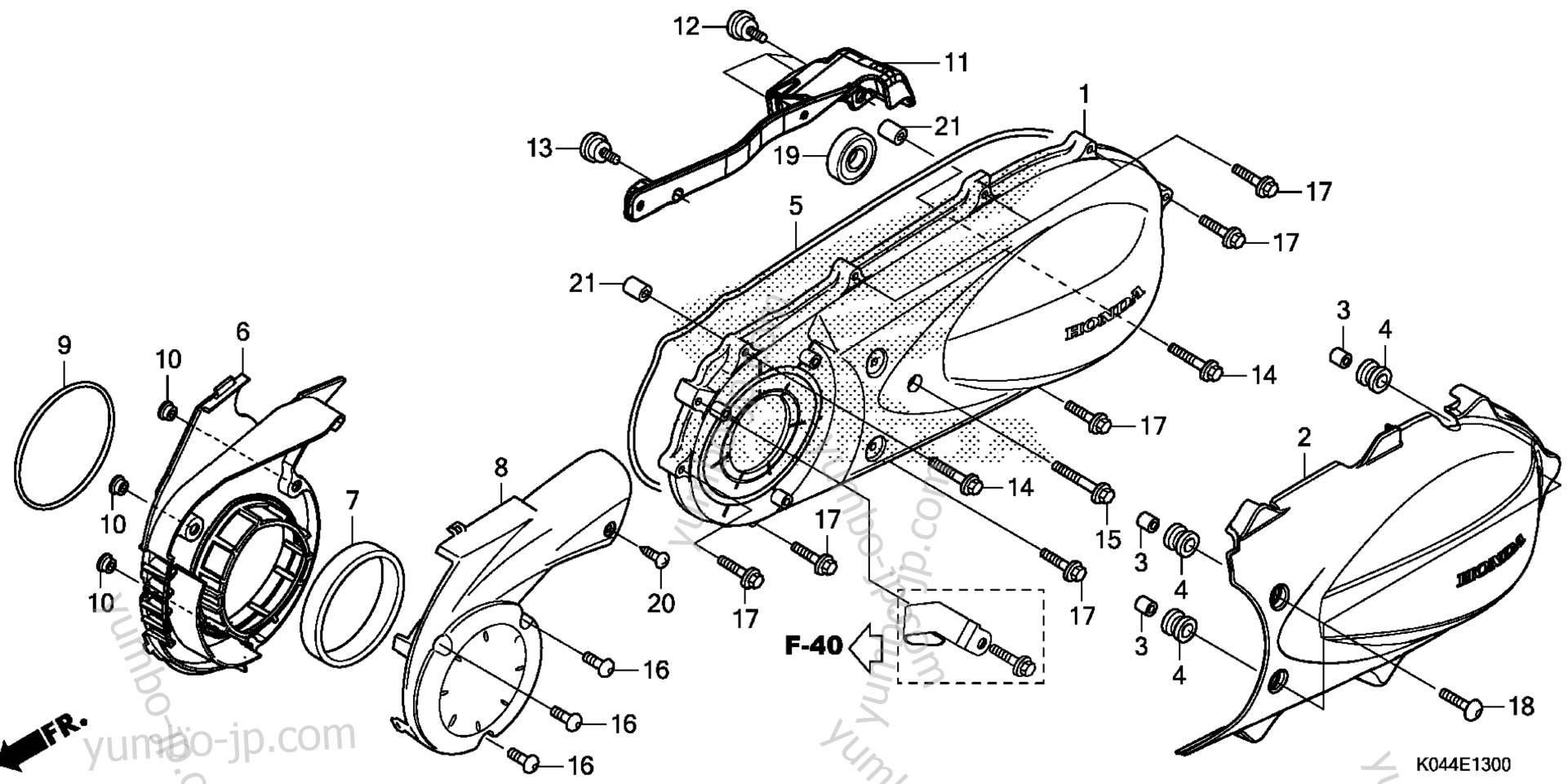 LEFT CRANKCASE COVER for scooters HONDA NSS300 AC 2015 year