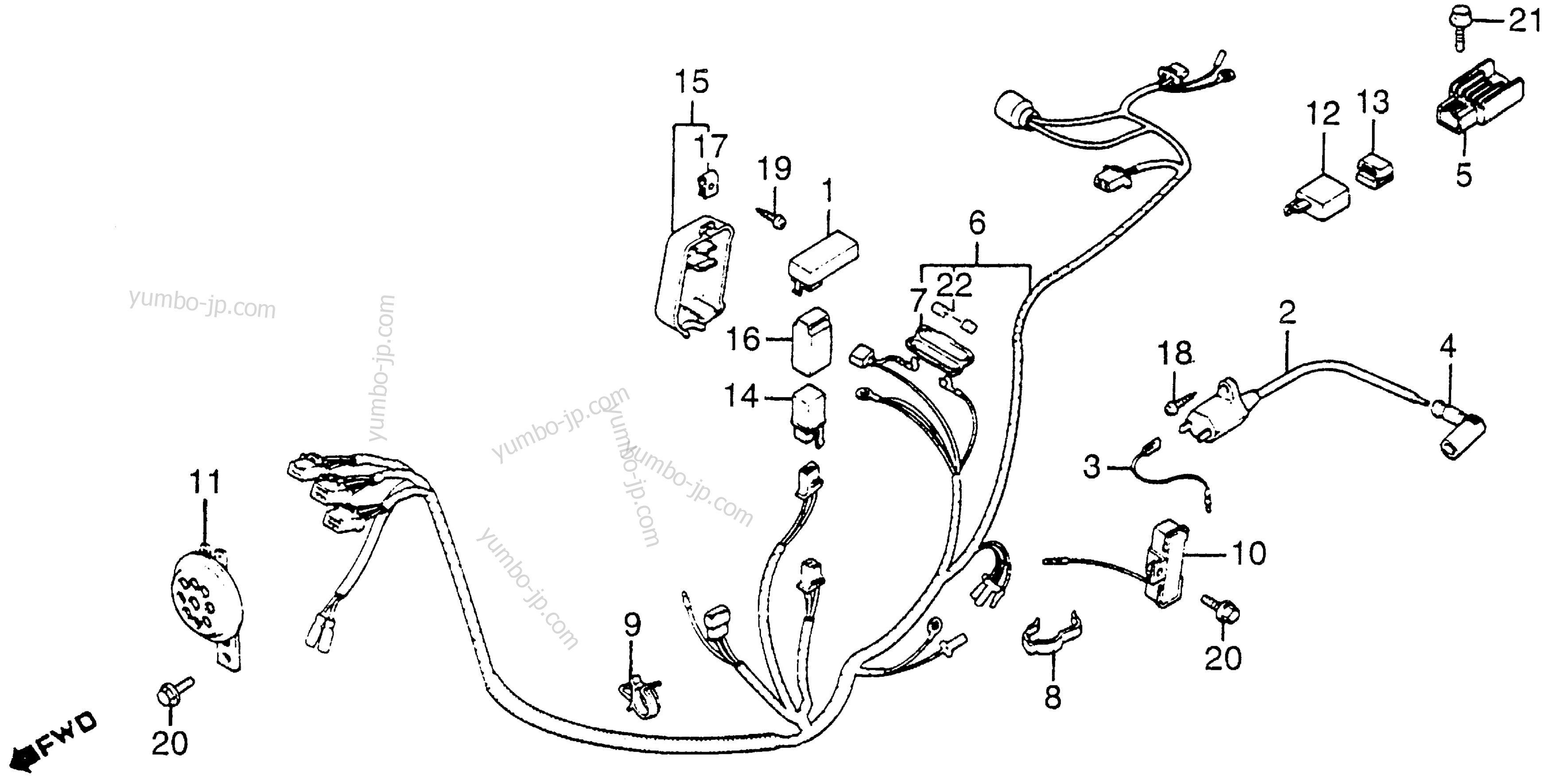 WIRE HARNESS for scooters HONDA NN50MD A 1984 year