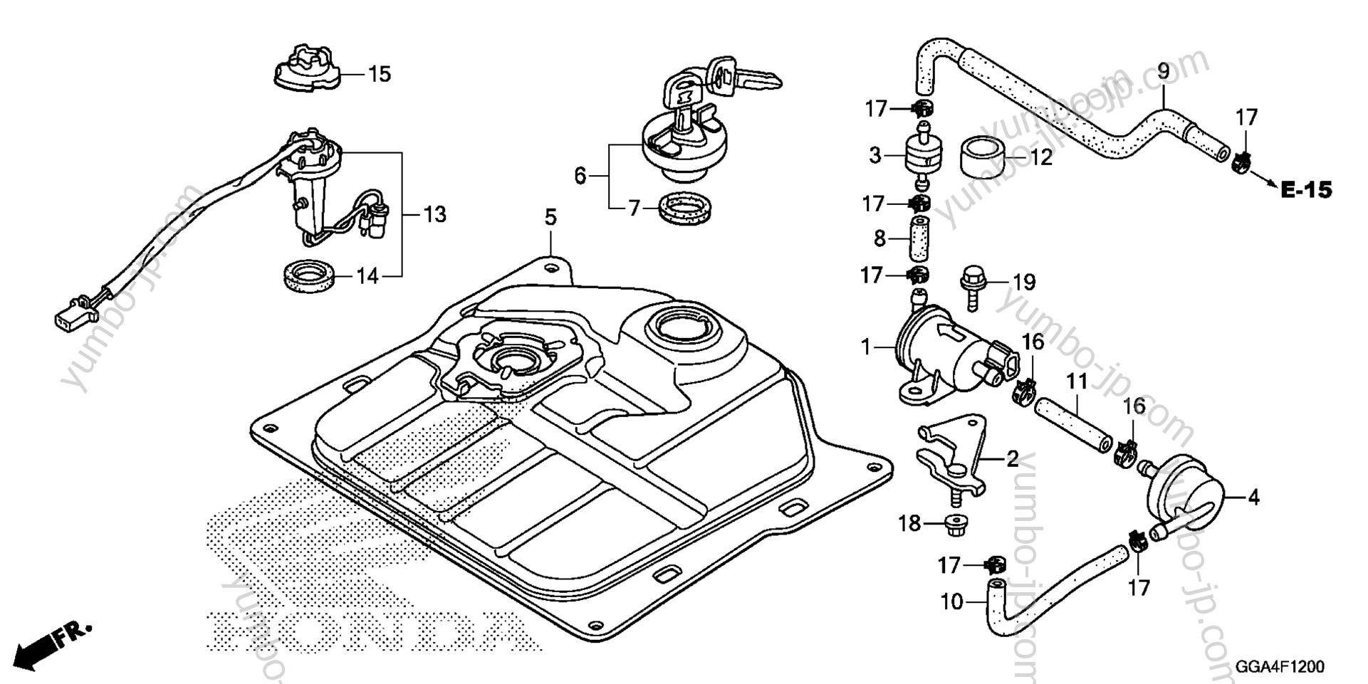 FUEL TANK for scooters HONDA NPS50 AC 2014 year