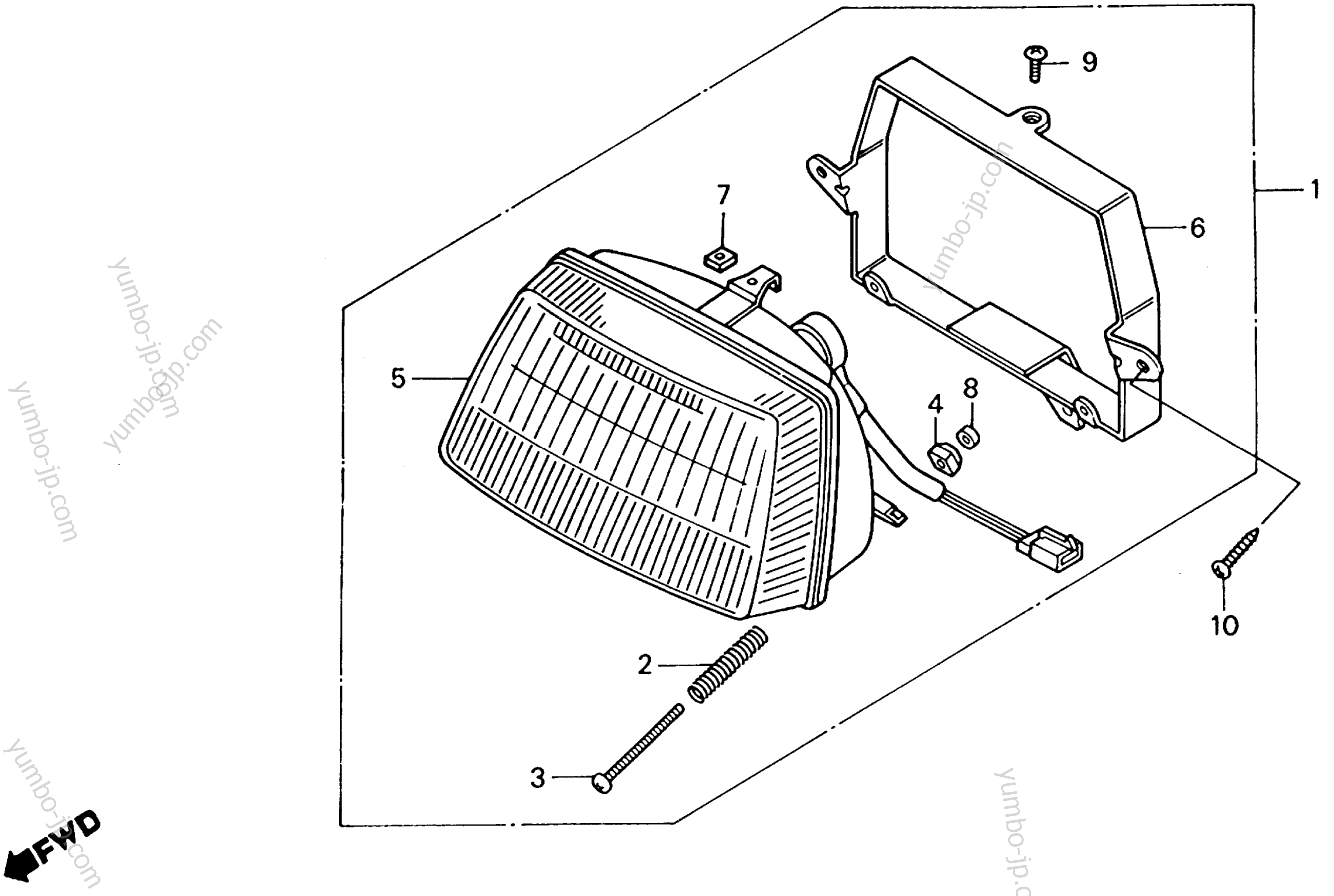 HEADLIGHT для скутеров HONDA NQ50 A 1987 г.