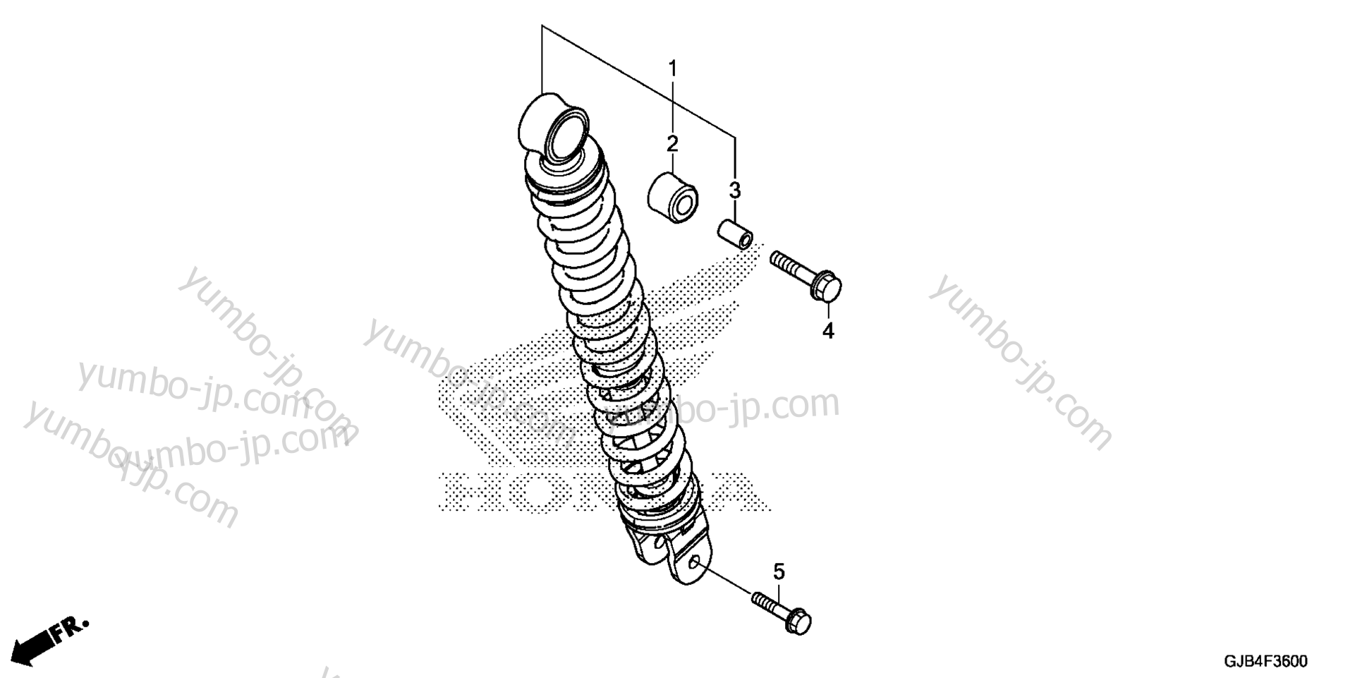 REAR SHOCK ABSORBER for scooters HONDA NCW50 AC 2016 year