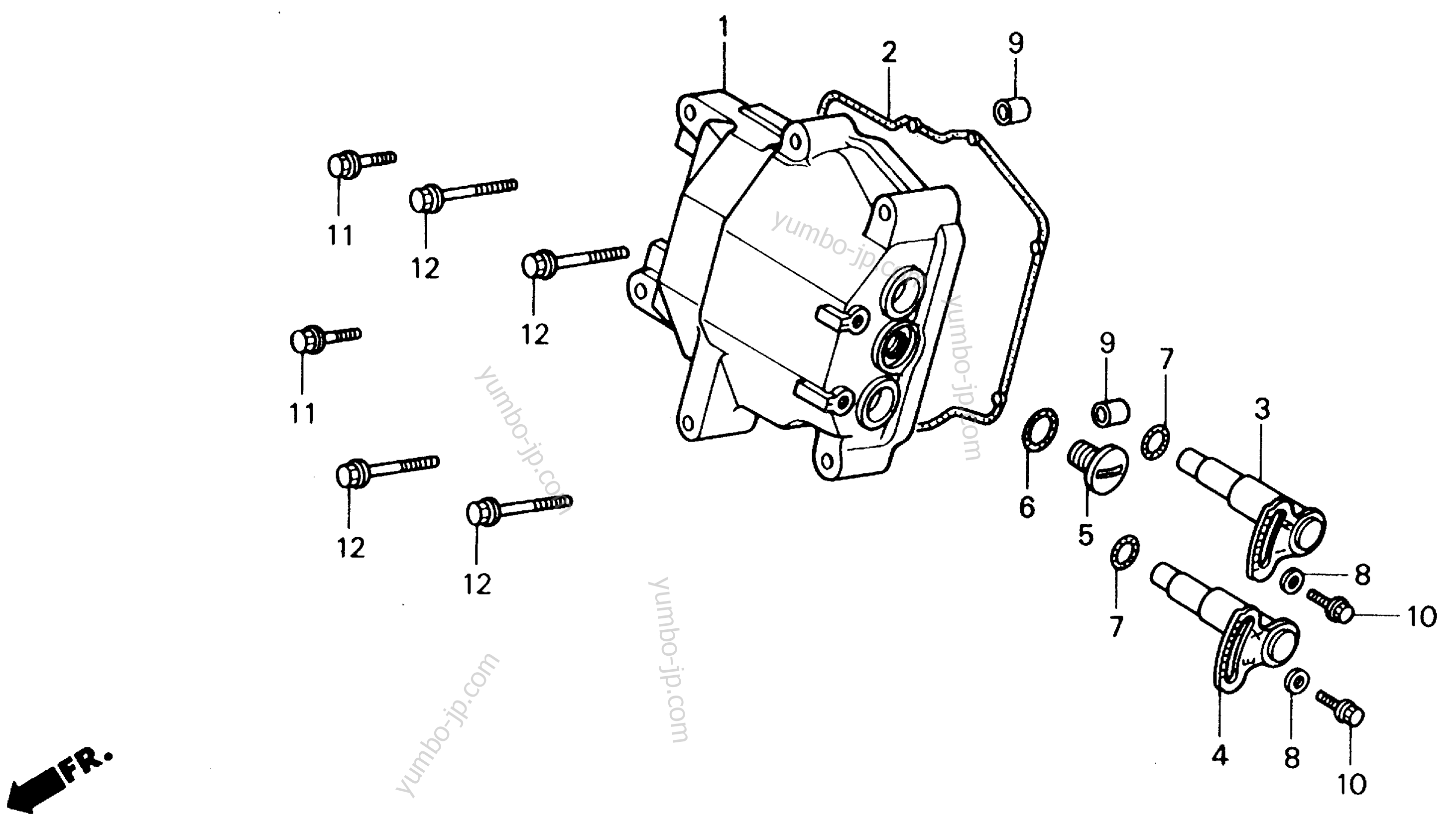 CYLINDER HEAD COVER for scooters HONDA CH250 A 1989 year