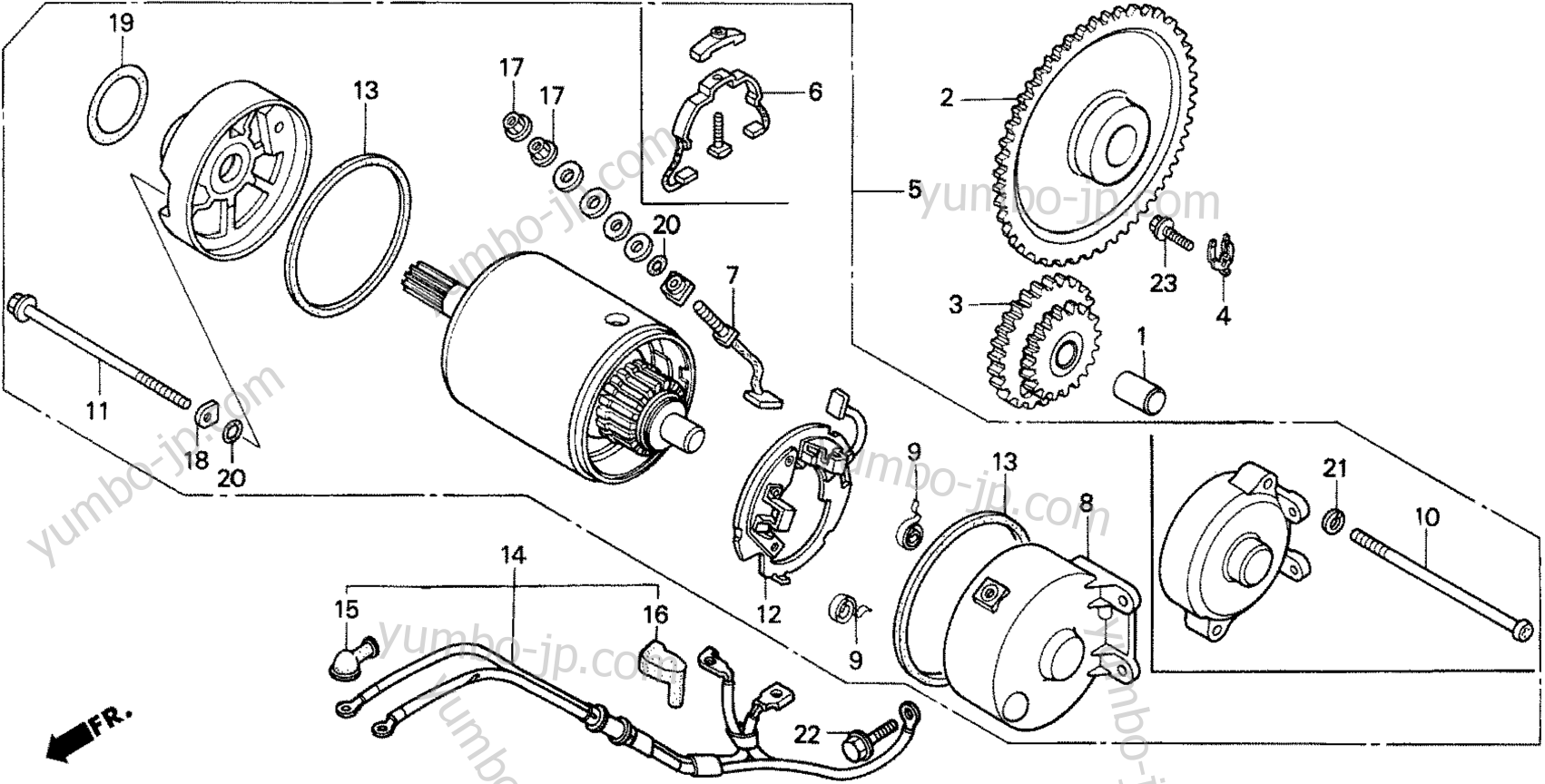 STARTER MOTOR for scooters HONDA CN250 AC 1986 year