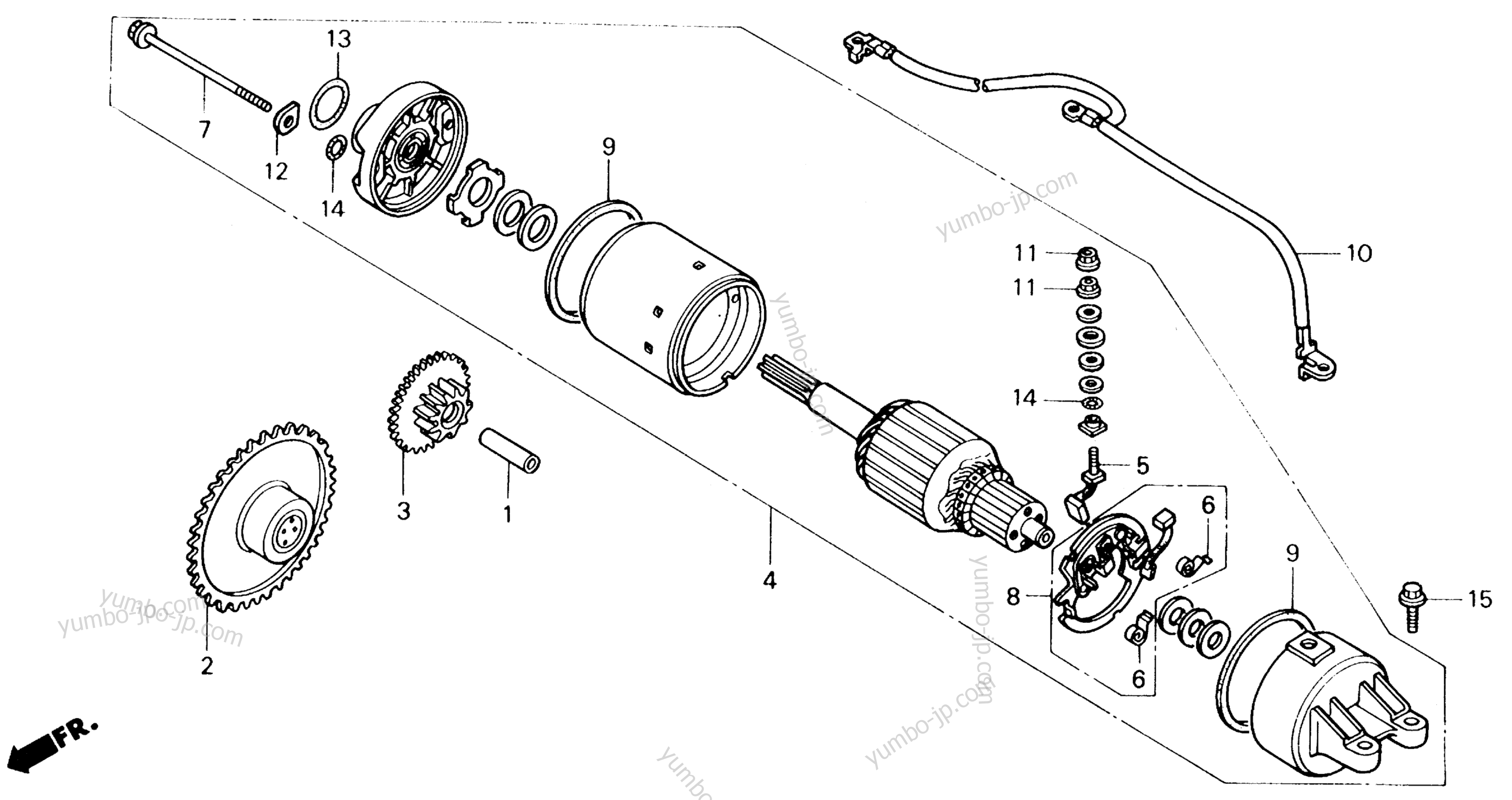 STARTER MOTOR for scooters HONDA CH250 A 1990 year
