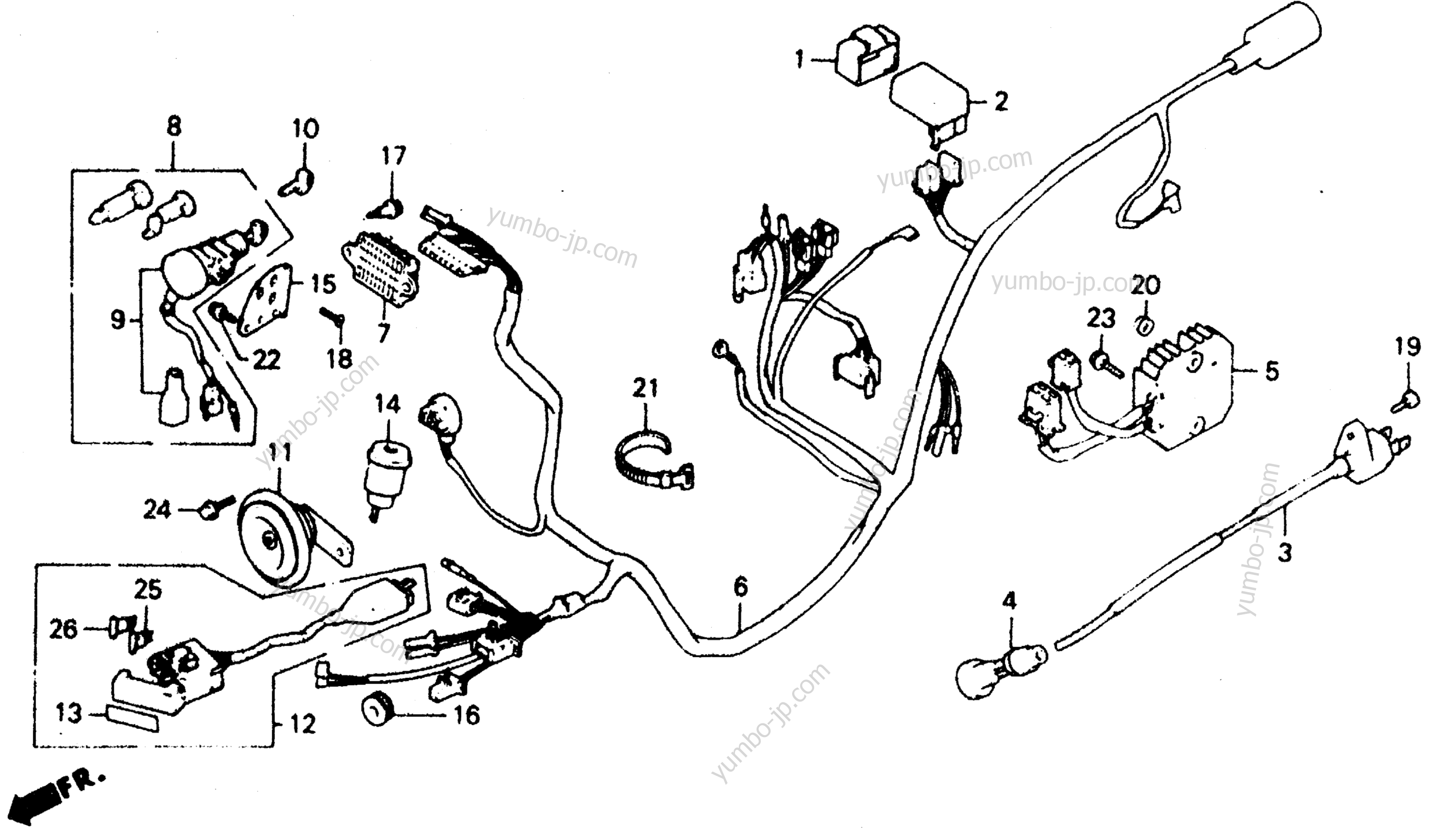 WIRE HARNESS for scooters HONDA CH150 A 1987 year