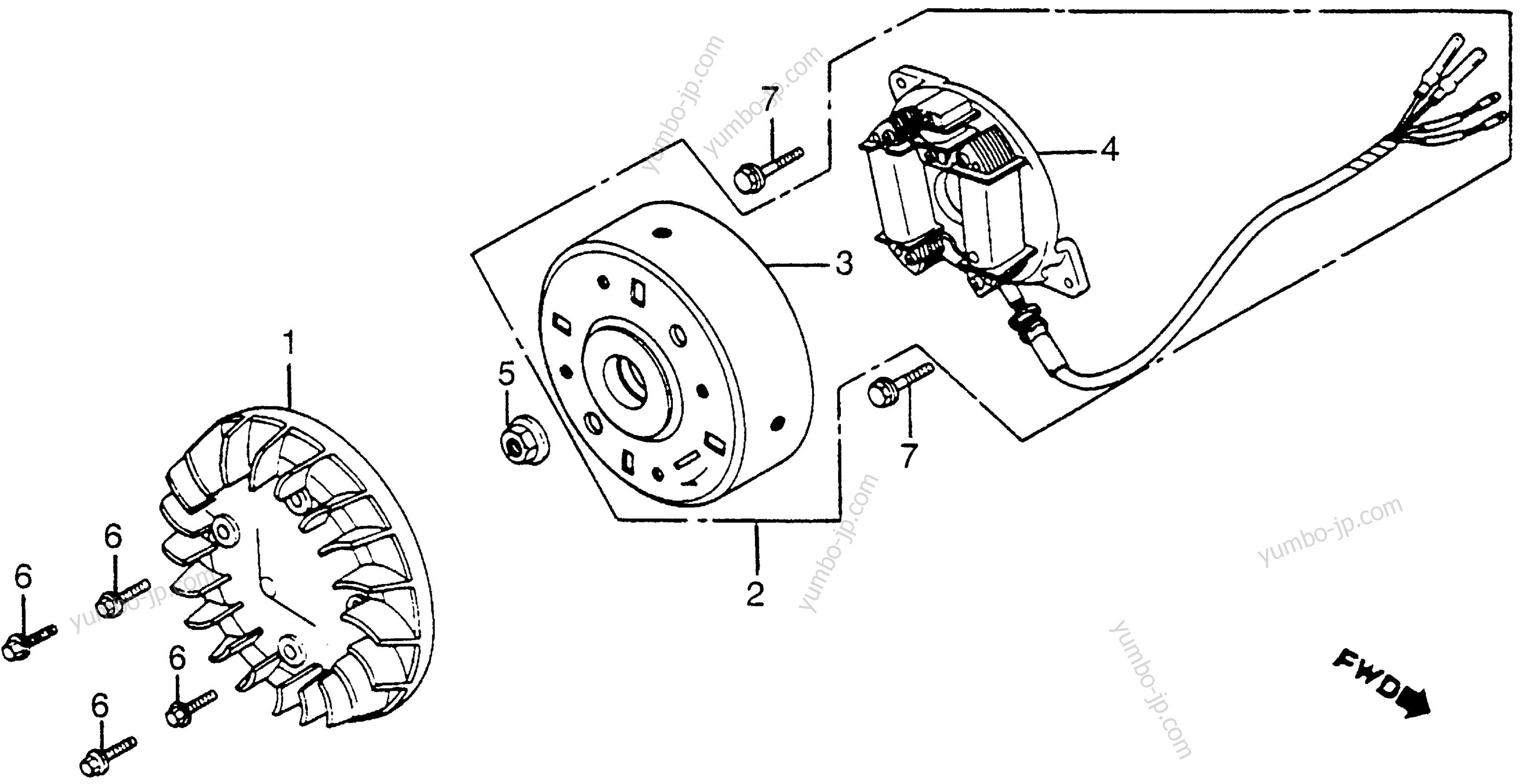 ALTERNATOR for scooters HONDA NH125 A 1984 year