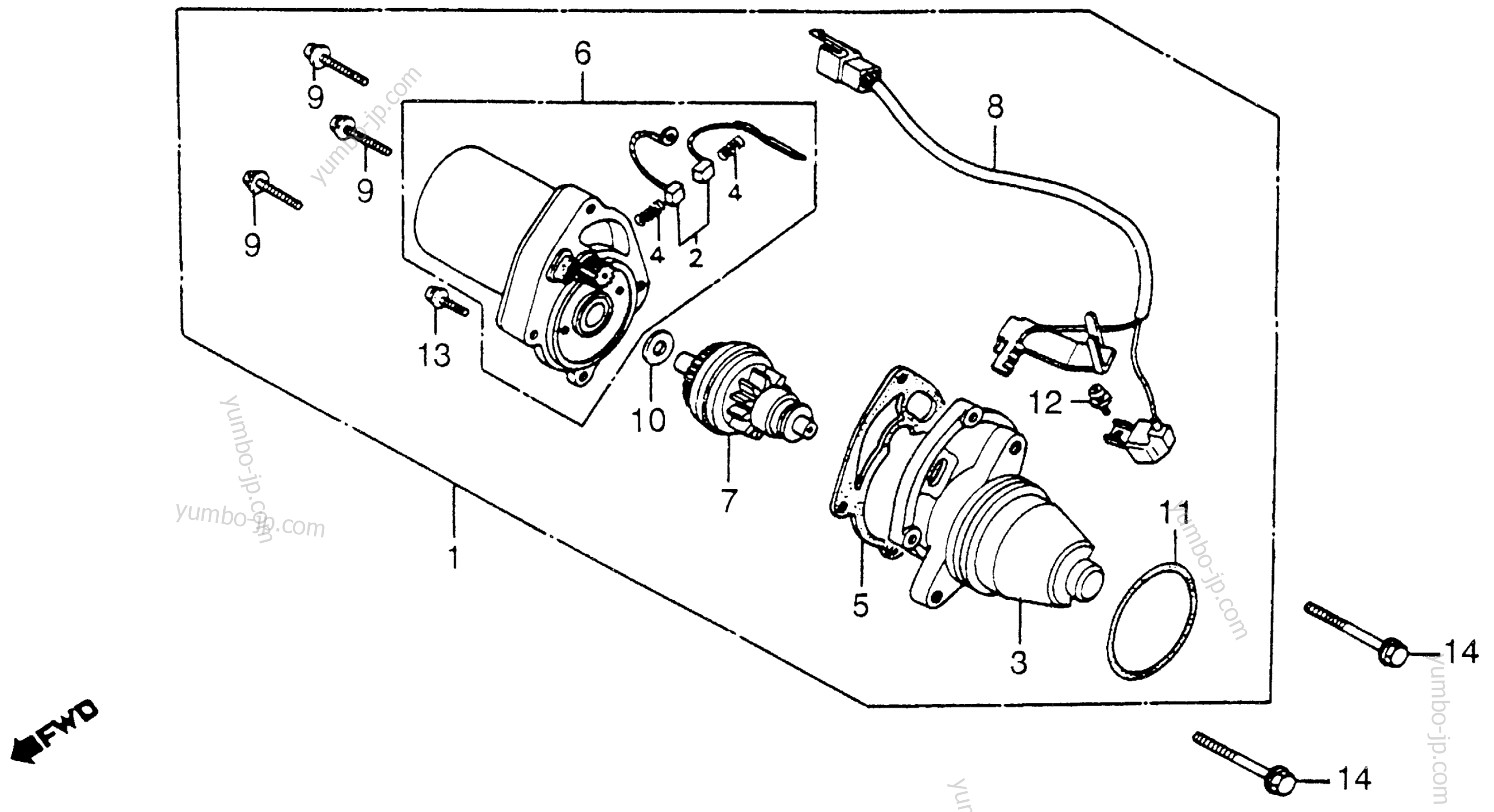 STARTER MOTOR for scooters HONDA NH80MD A 1984 year