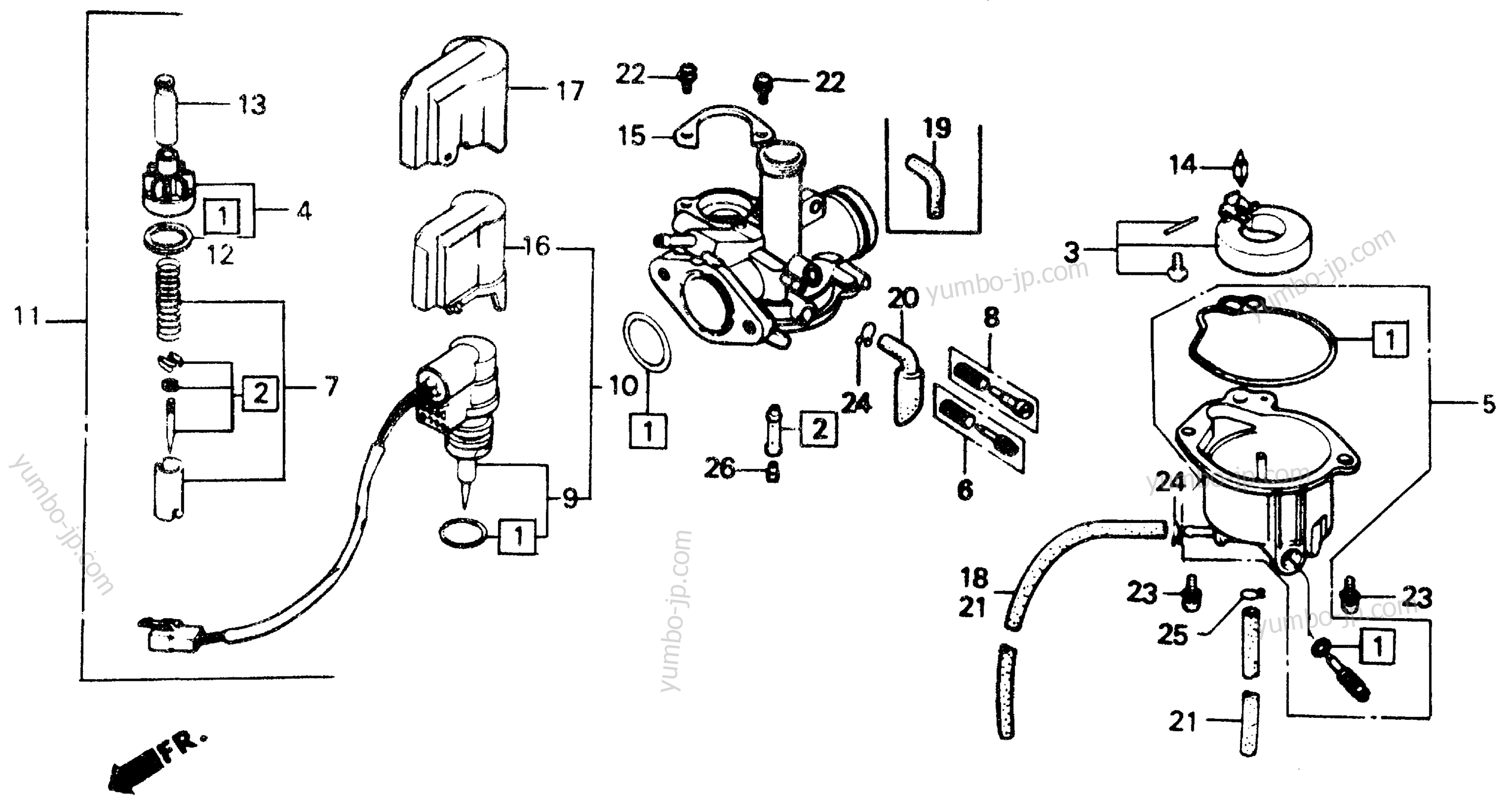 CARBURETOR for scooters HONDA NB50 A 1987 year