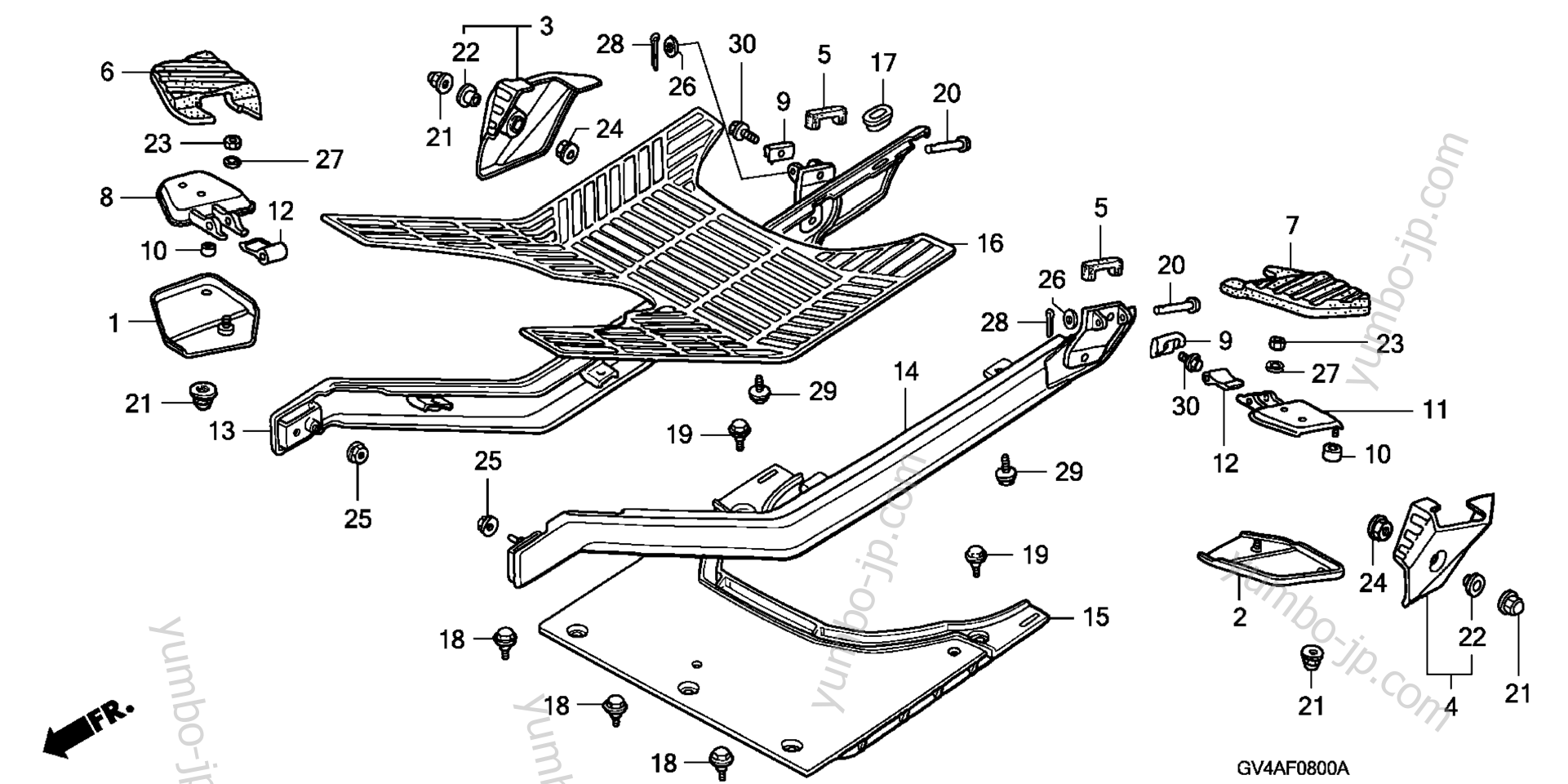 FLOOR PANEL for scooters HONDA CH80 A 2005 year
