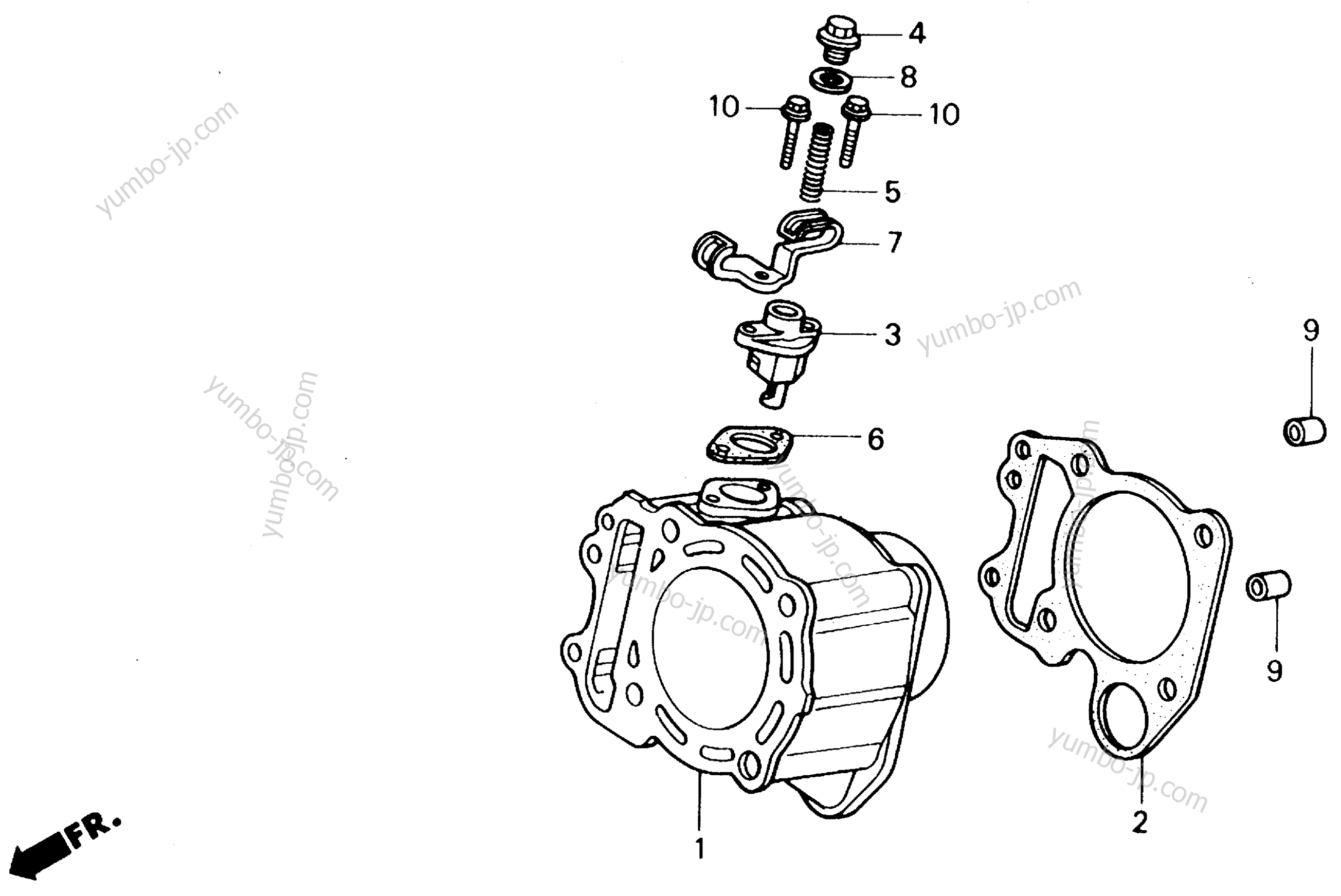 CYLINDER for scooters HONDA CH250 A 1990 year