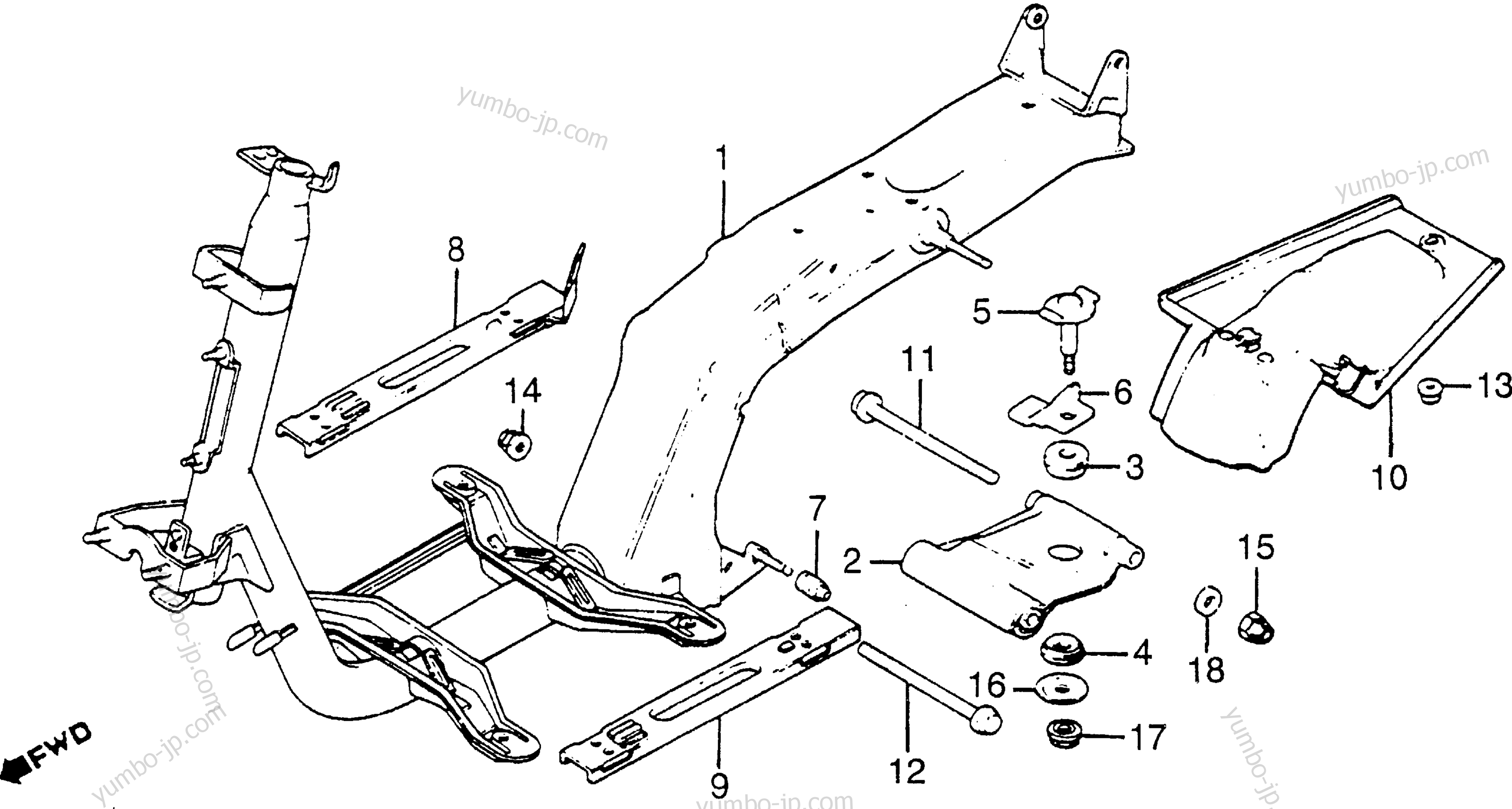 FRAME for scooters HONDA NB50M A 1983 year