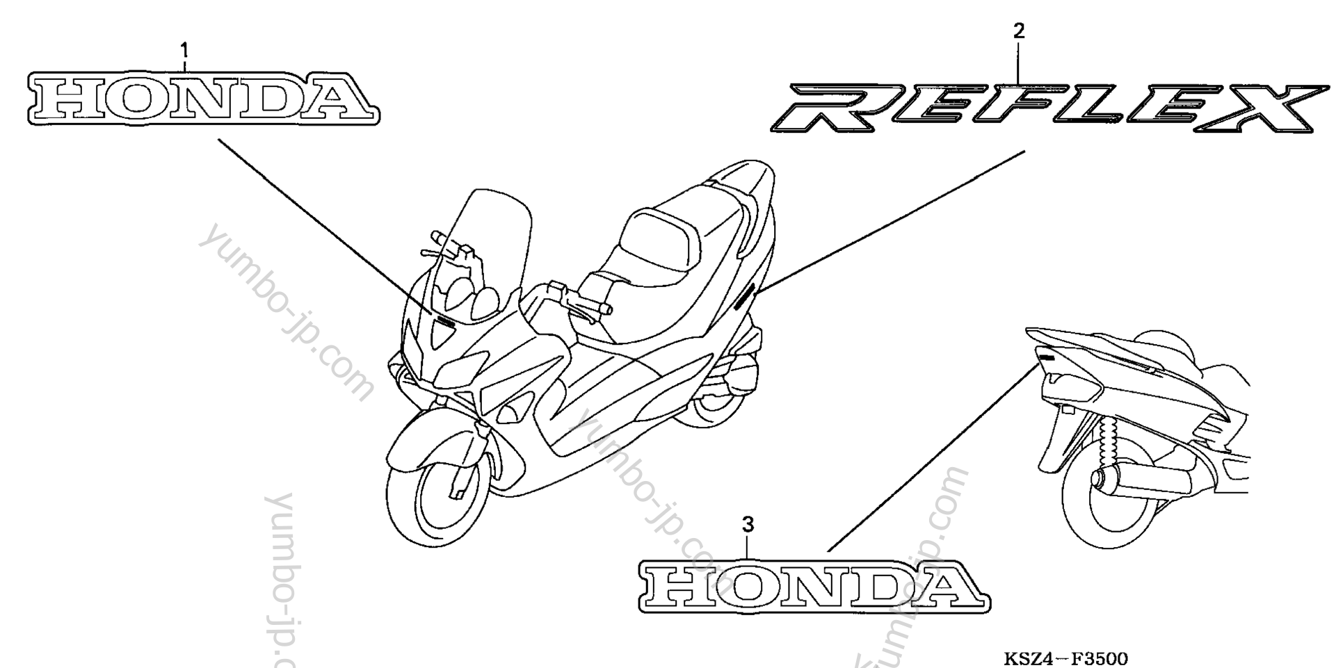 Эмблемы, наклейки для скутеров HONDA NSS250S SAC 2005 г.
