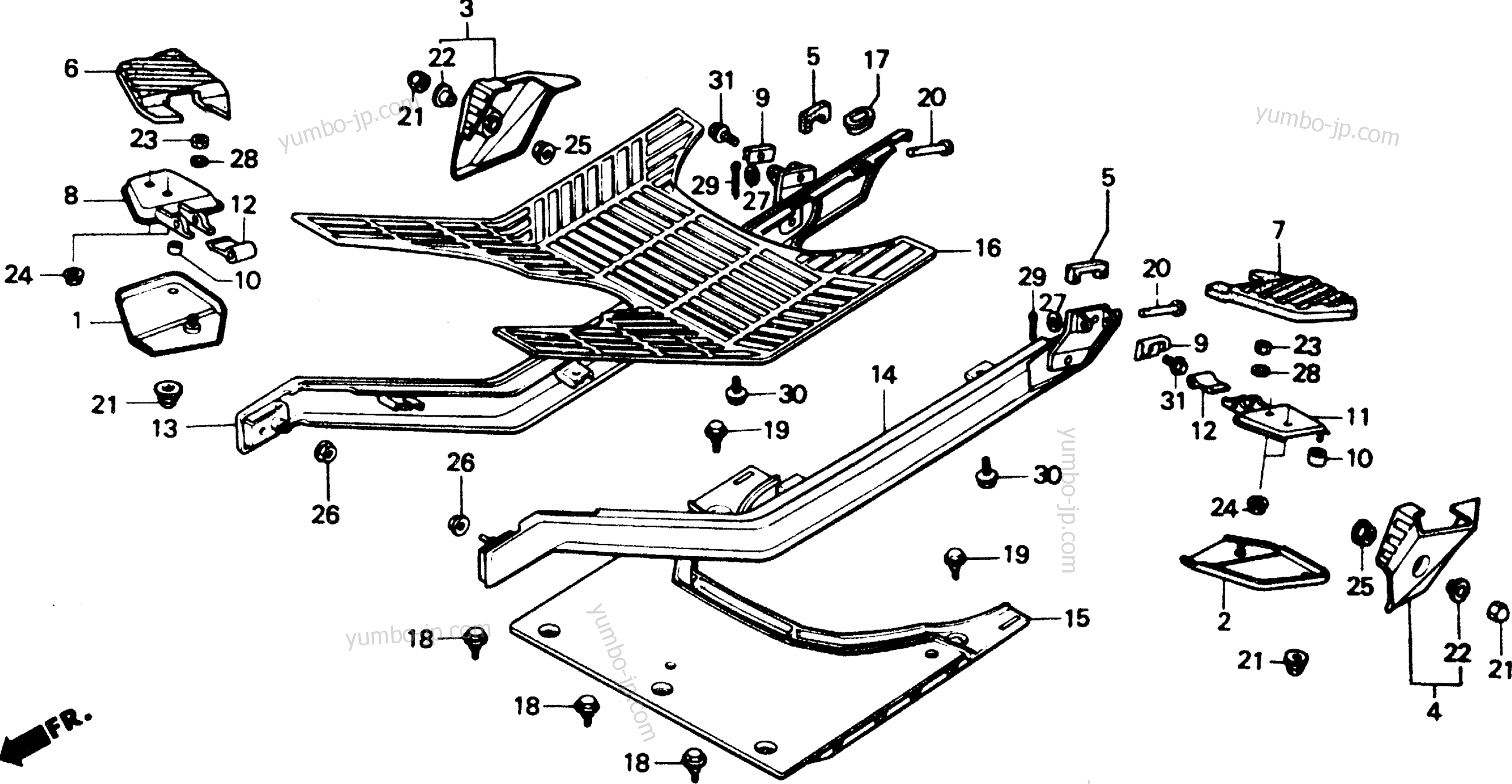 FLOOR PANEL for scooters HONDA CH80 A 1987 year
