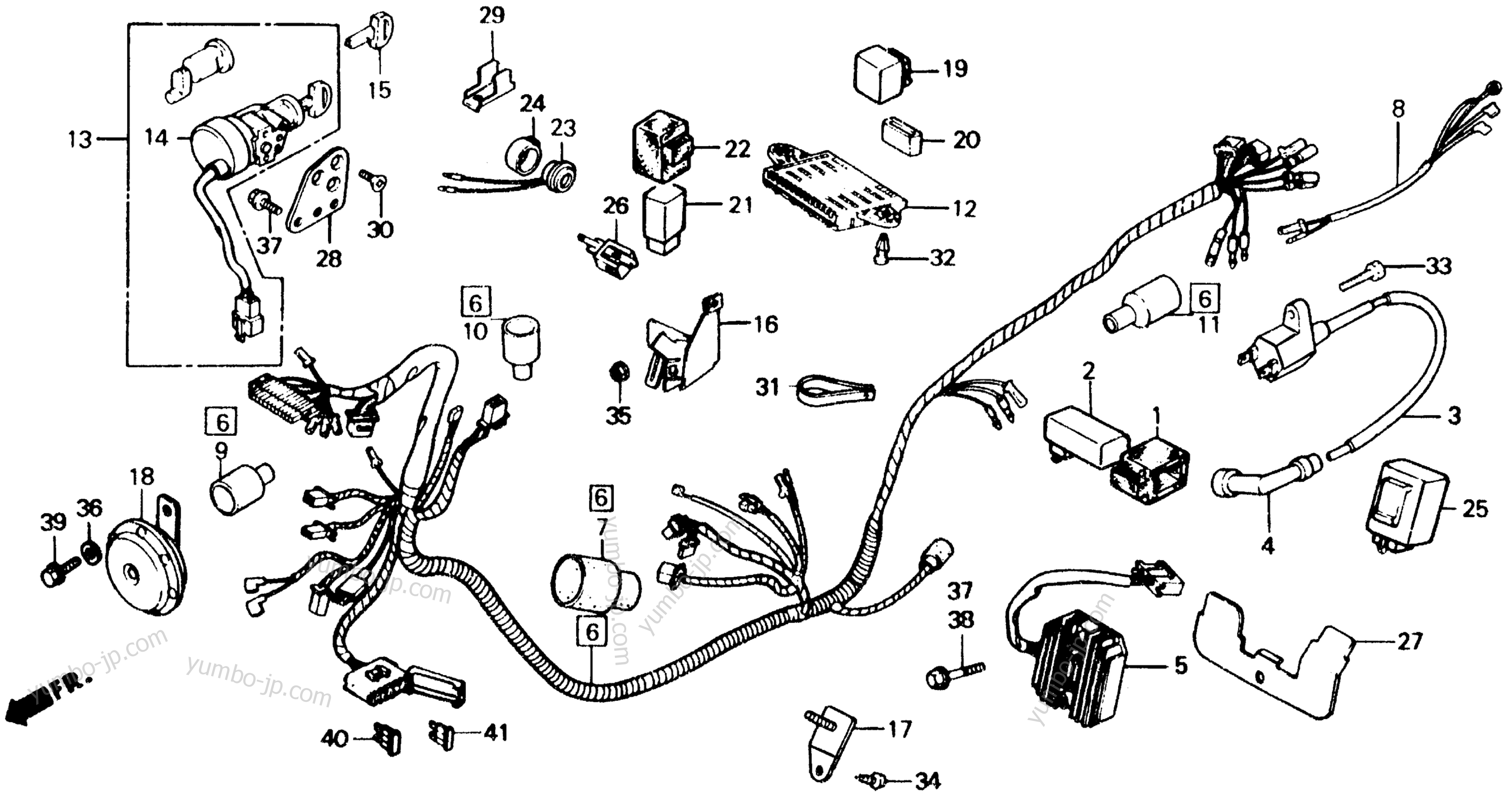 WIRE HARNESS for scooters HONDA CH150D AC 1986 year