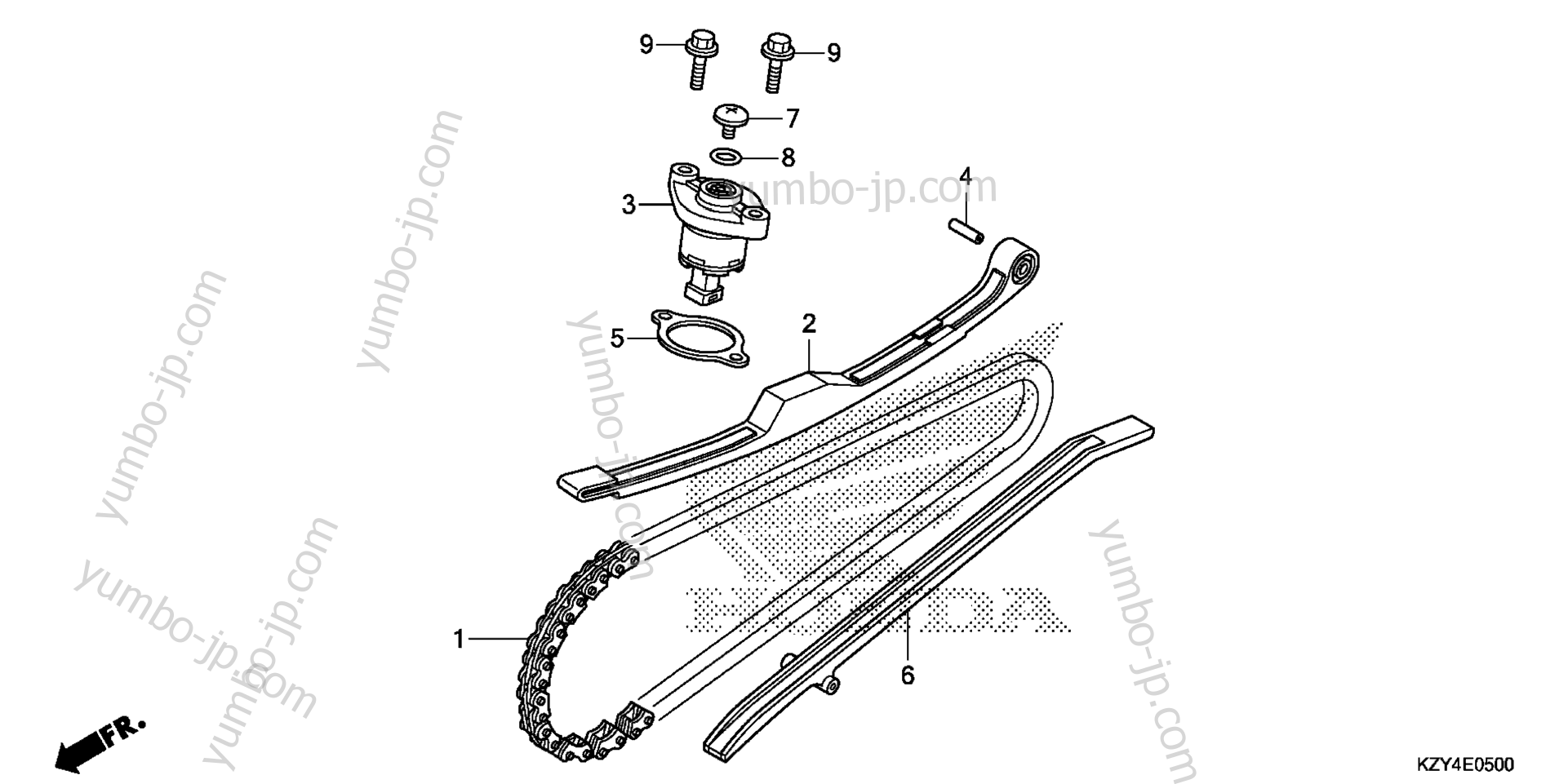 CAM CHAIN / TENSIONER for scooters HONDA WW150 AC 2013 year