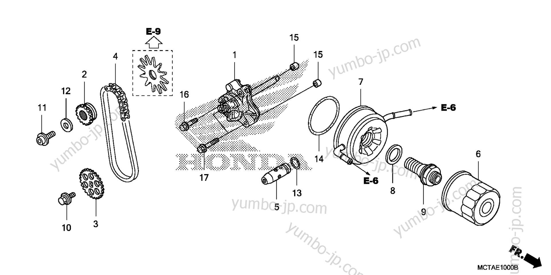 OIL PUMP for scooters HONDA FSC600A AC 2009 year