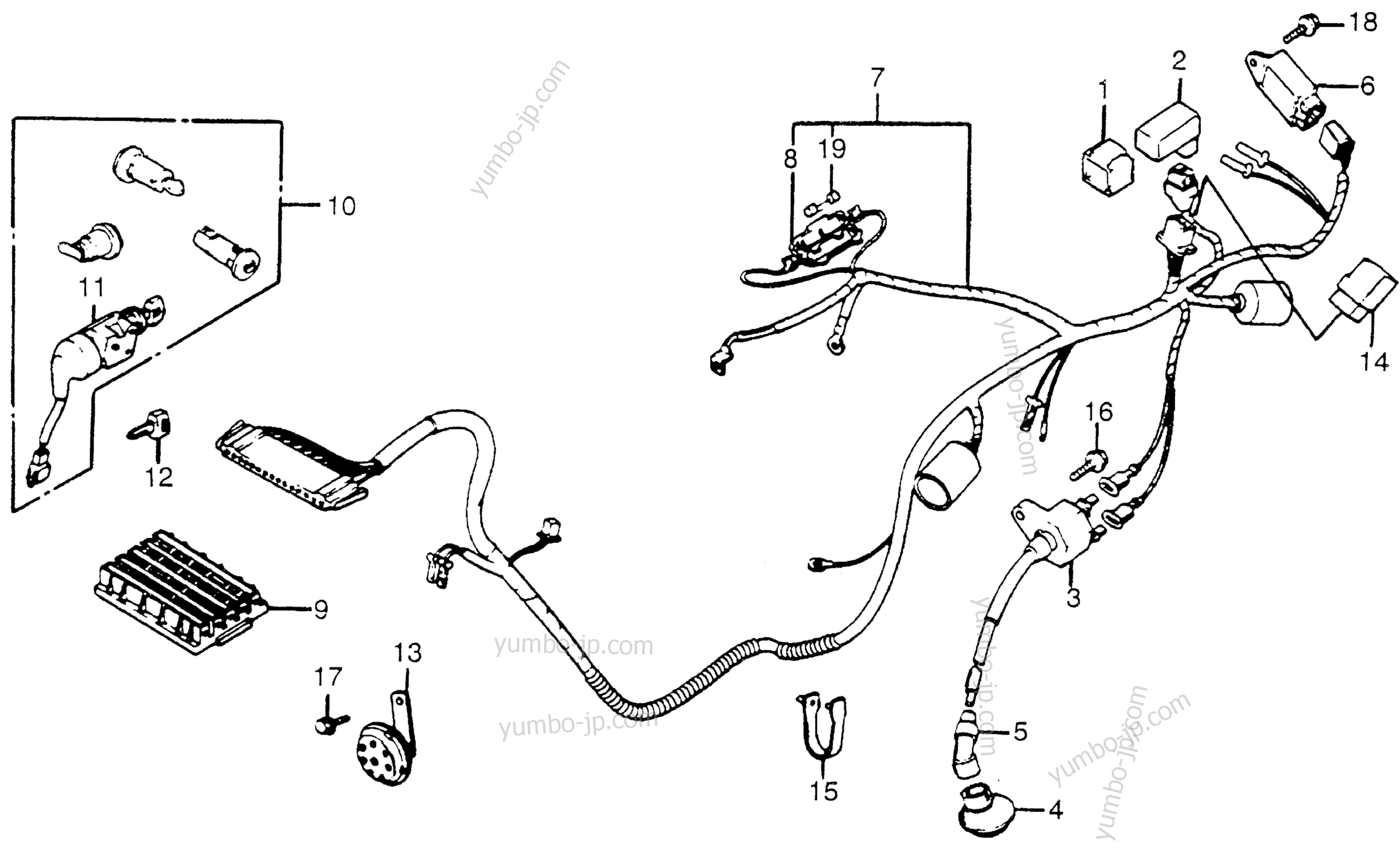 WIRE HARNESS / RECTIFIER / KEY SET for scooters HONDA NH80 A 1985 year