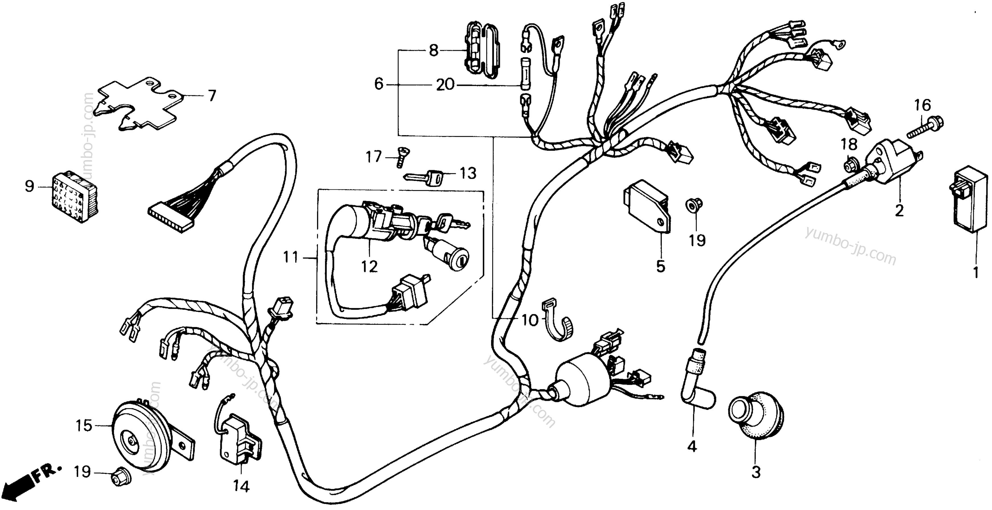 WIRE HARNESS for scooters HONDA SE50P AA 1987 year