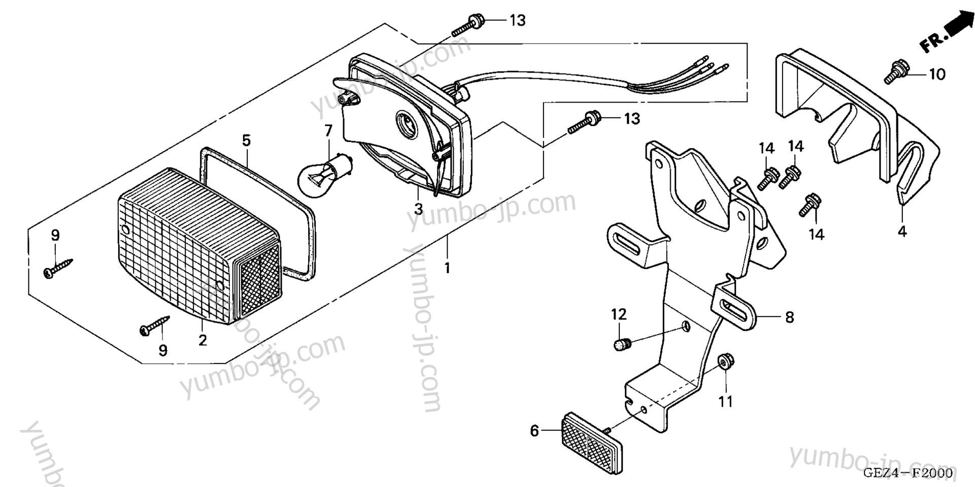 TAILLIGHT for scooters HONDA NPS50S A 2006 year