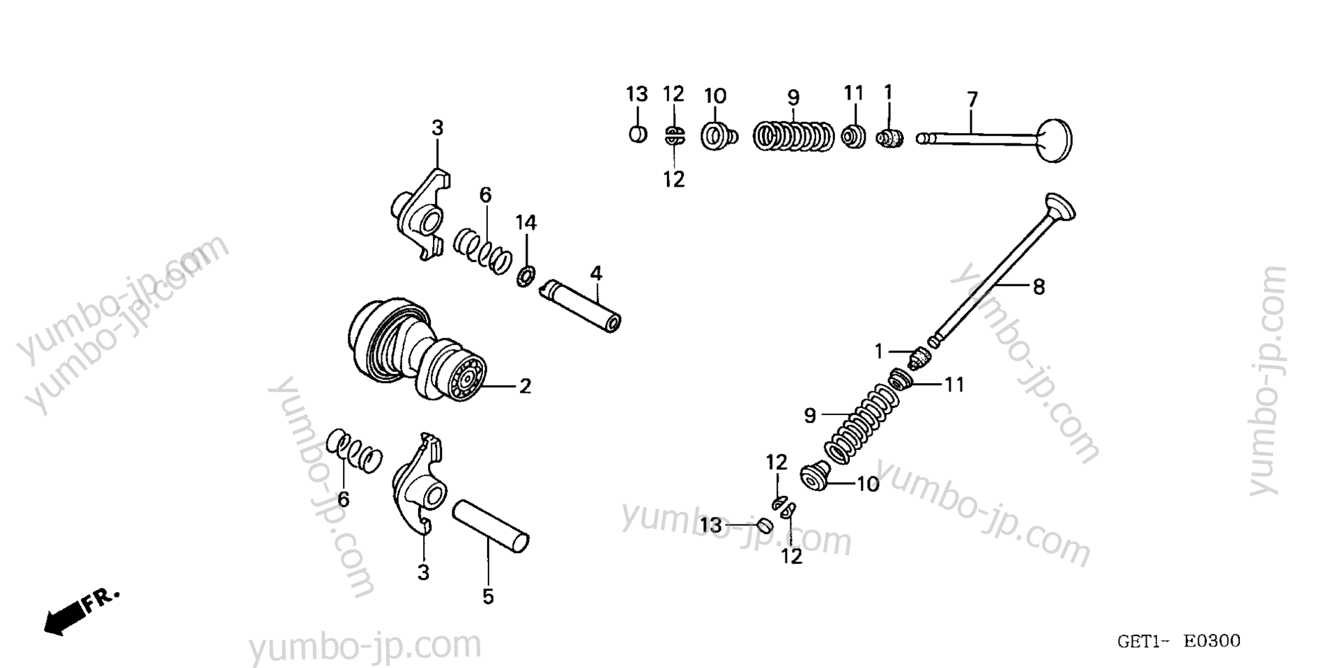 CAMSHAFT / VALVE for scooters HONDA NPS50 A 2005 year