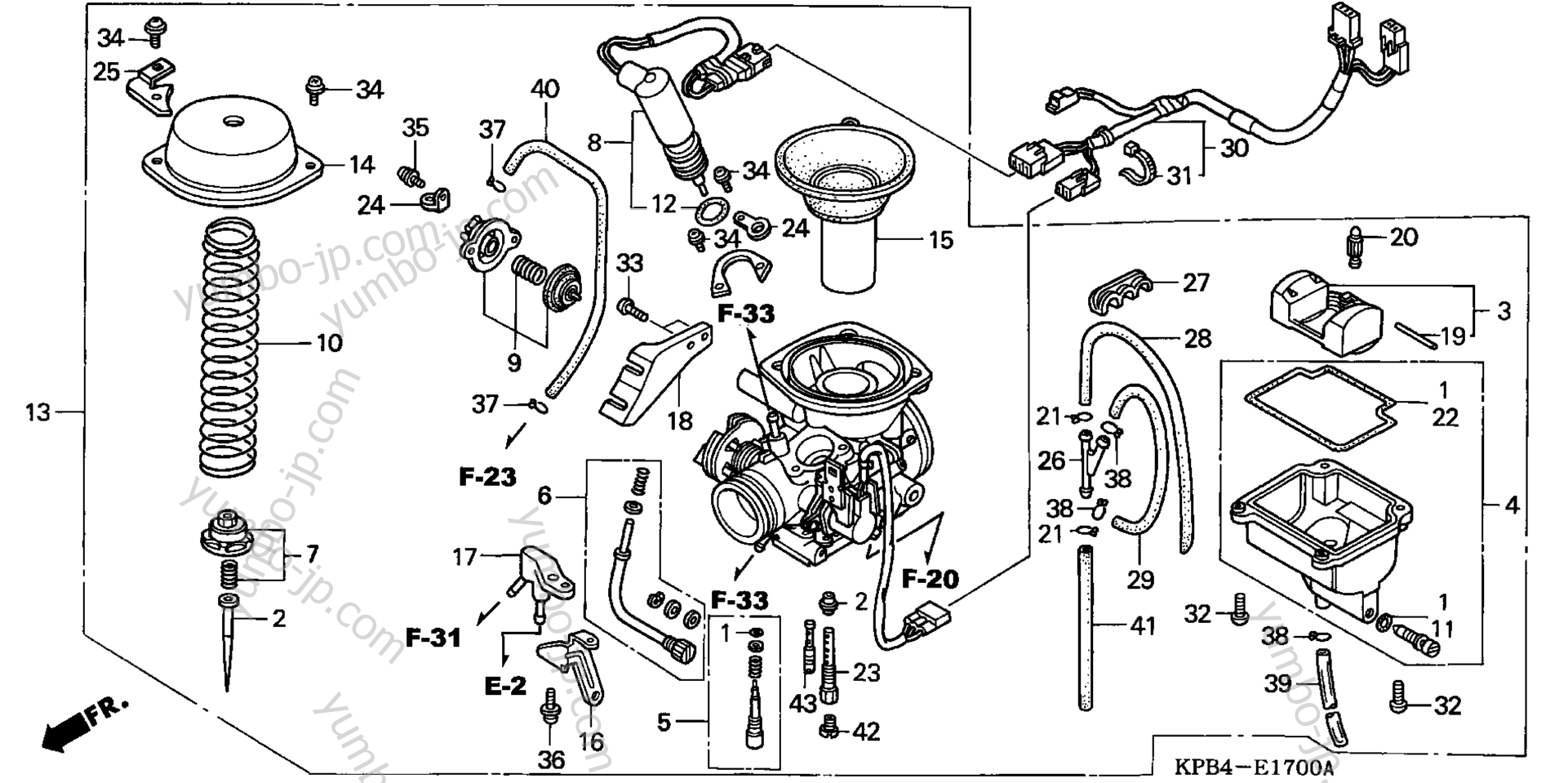 CARBURETOR for scooters HONDA NSS250A AC 2003 year