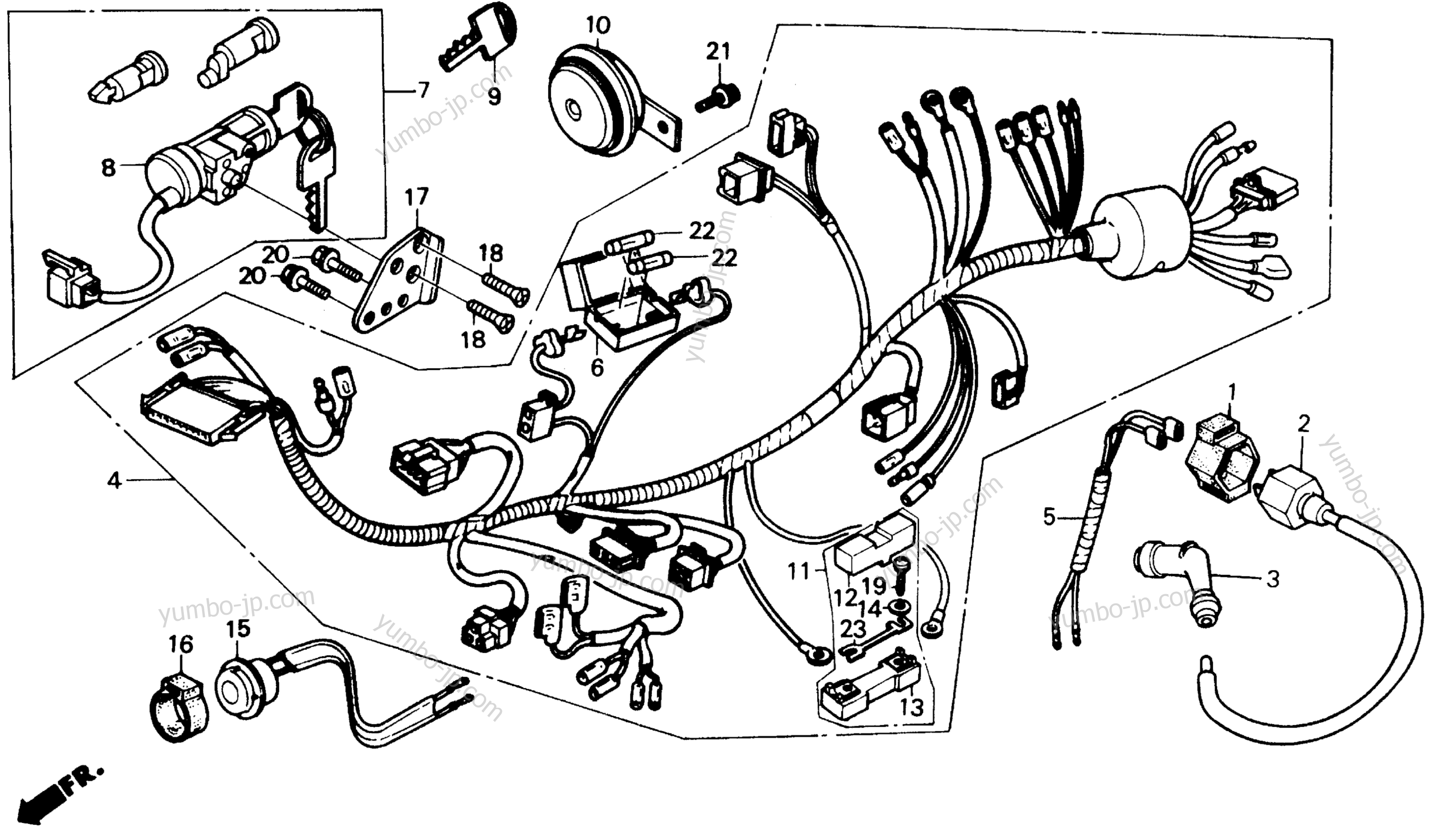 Проводка для скутеров HONDA CH250 A 1986 г.