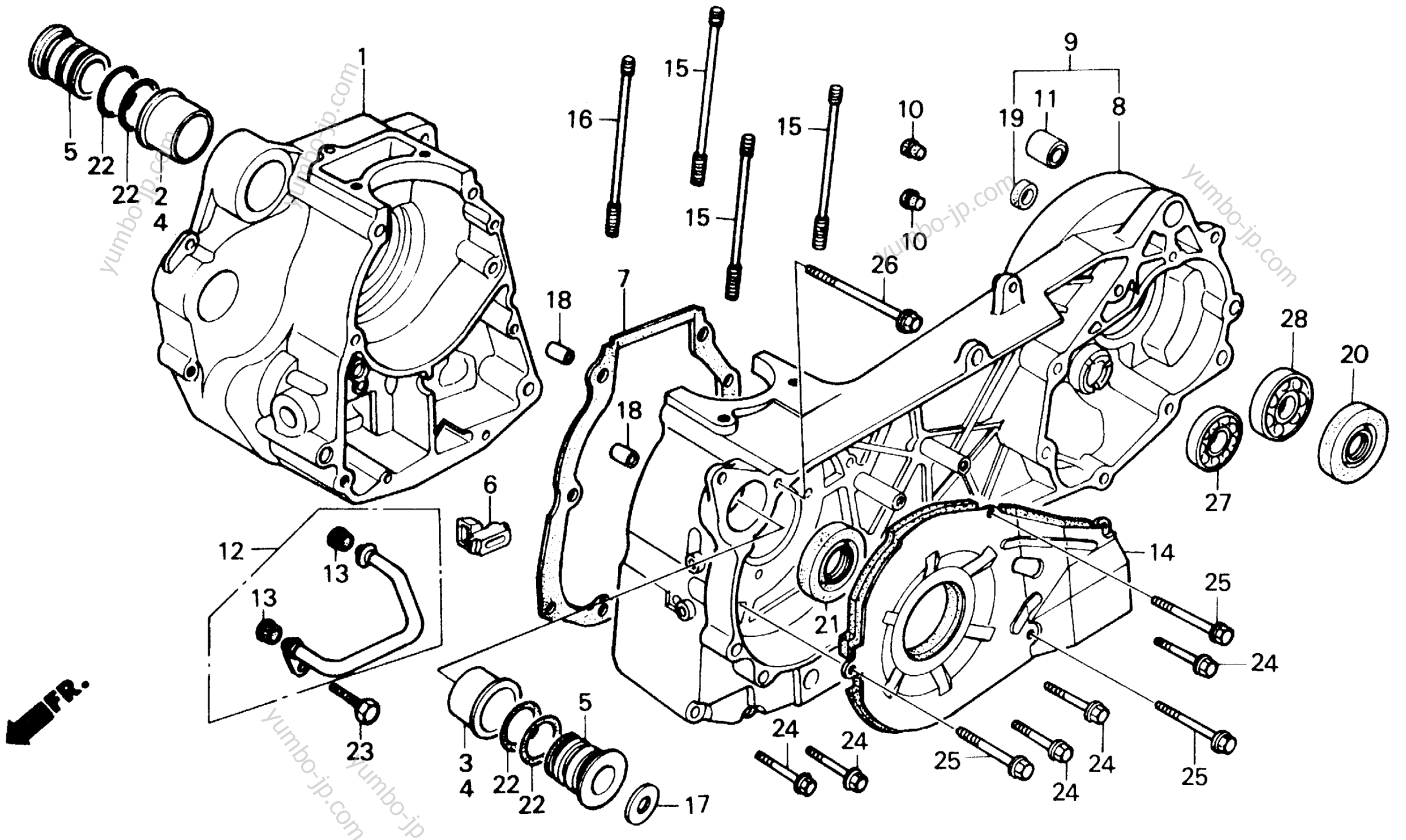 CRANKCASE for scooters HONDA CH250 A 1985 year