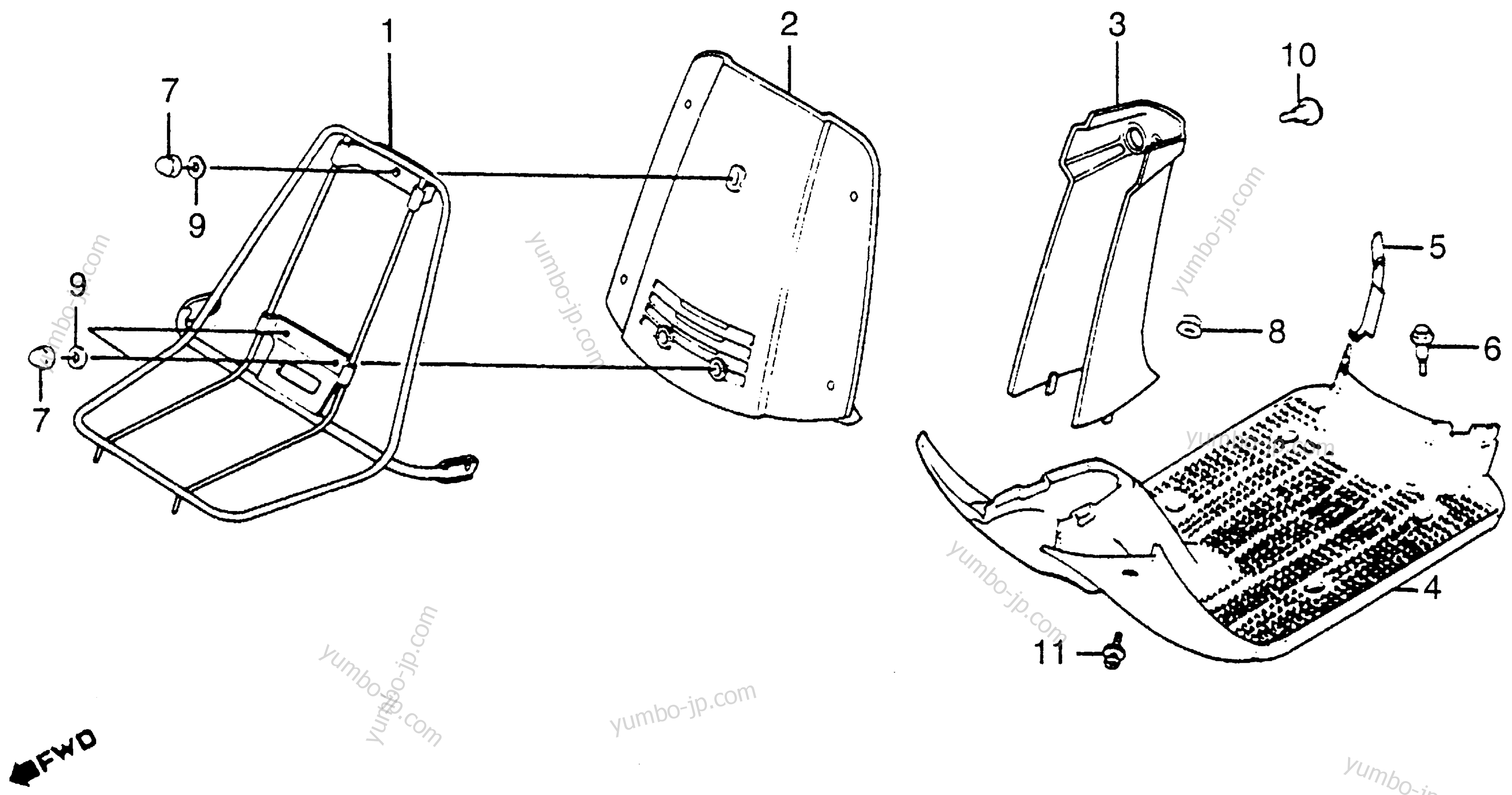FRONT COVER / LEG SHIELD for scooters HONDA NB50M A 1984 year